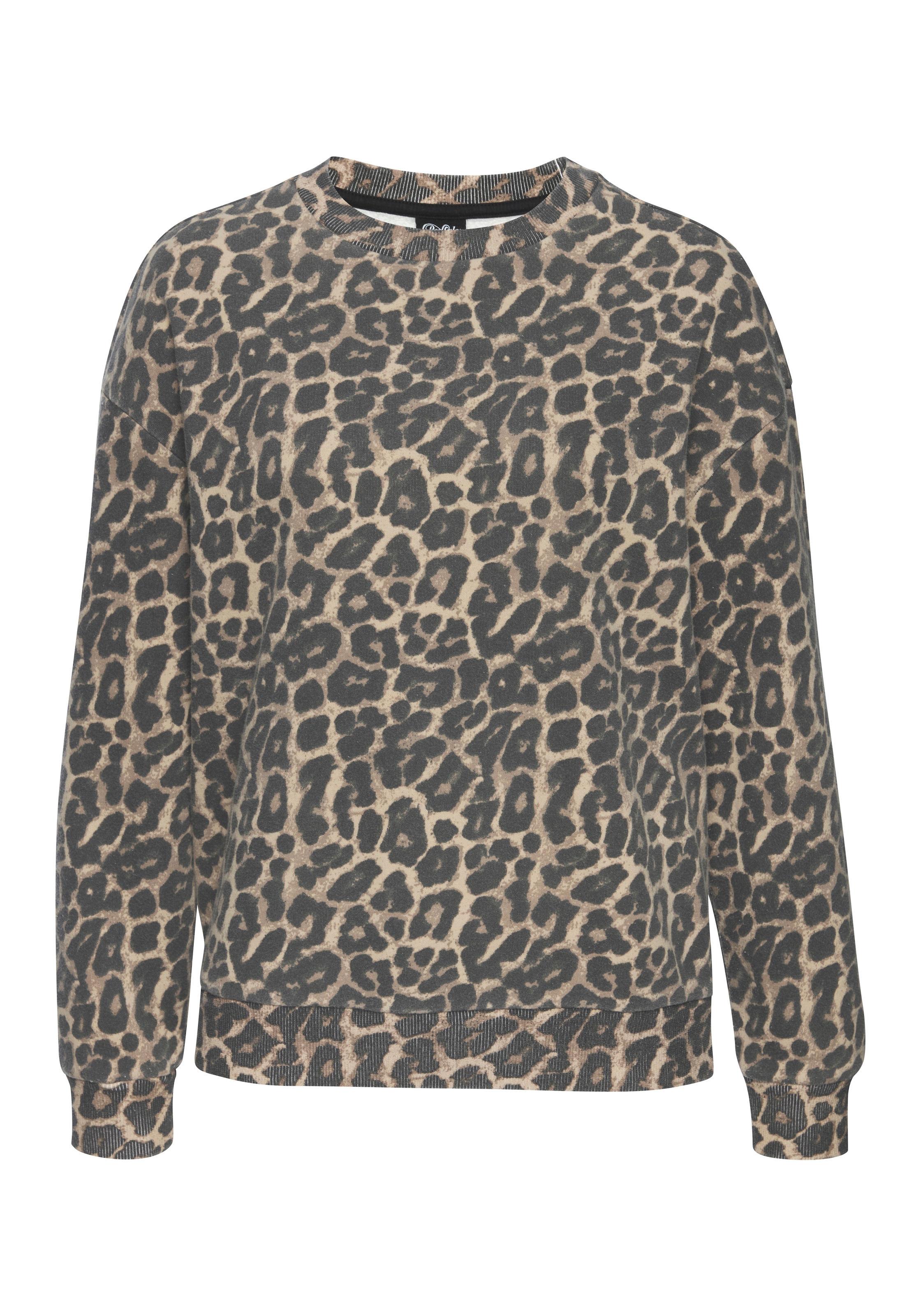 Buffalo Sweatshirt , in Allover-Leoprint, Home- und Loungewear
