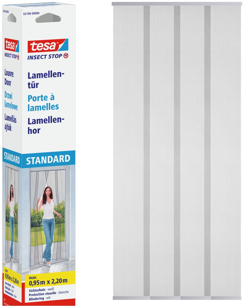 TESA Insektenschutz-Tür "Insect Stop Standard Fliegengitter für Türen - 0.95 m : 2.2 m", B/H: 95cm x 220cm, Insect Stop Standard Fliegengitter für