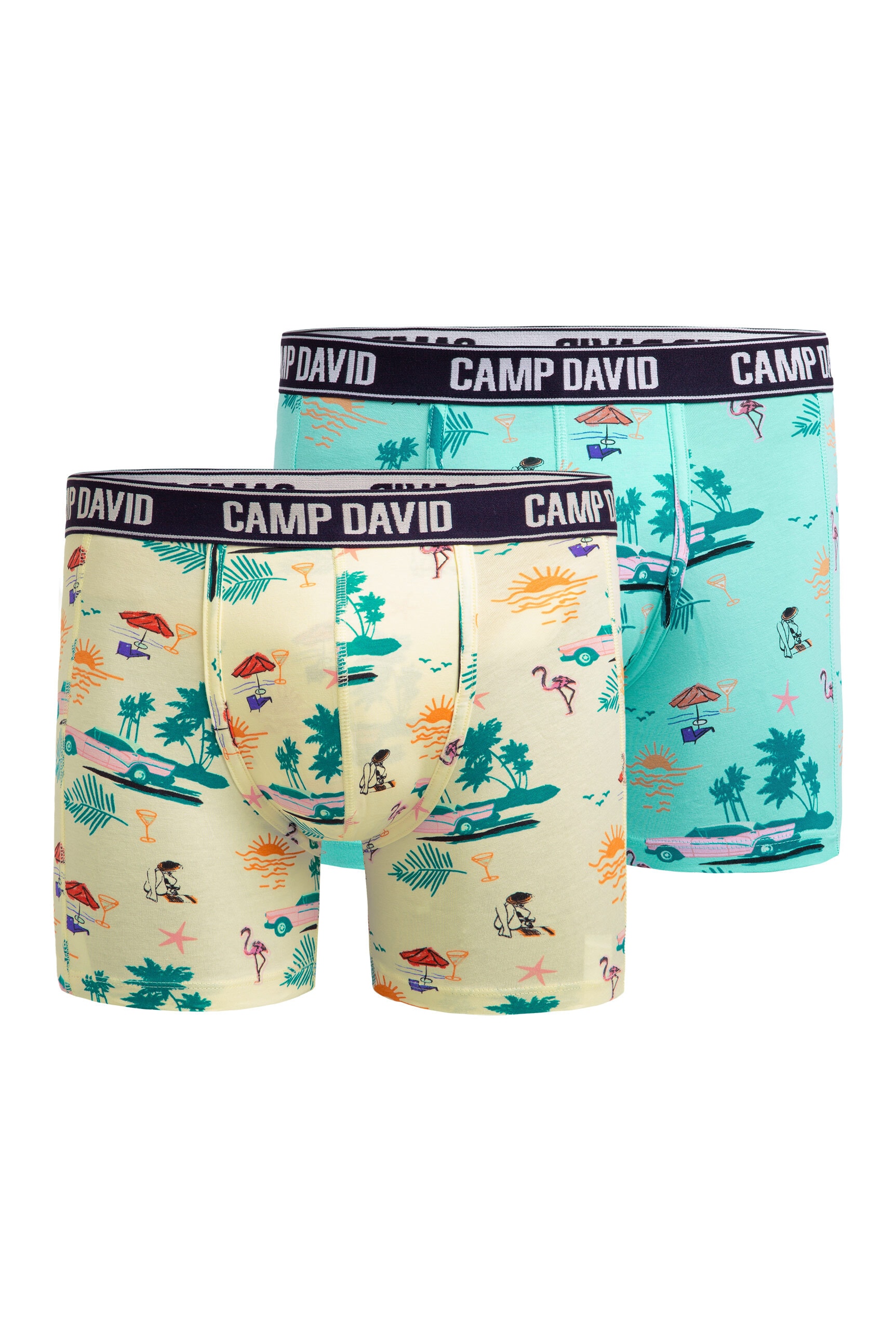 CAMP DAVID Boxershorts »Set:« 2 Stk. mit All Over Print