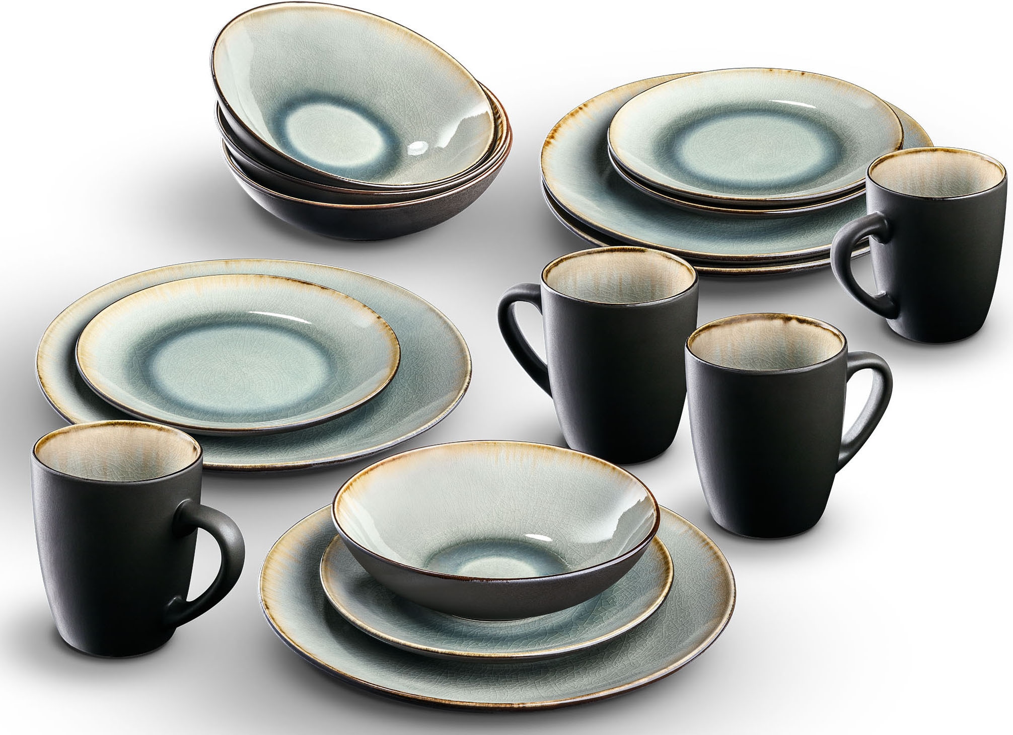 OTTO home Kombiservice "Leelani" Geschirr-Set in trendiger Naturoptik günstig online kaufen