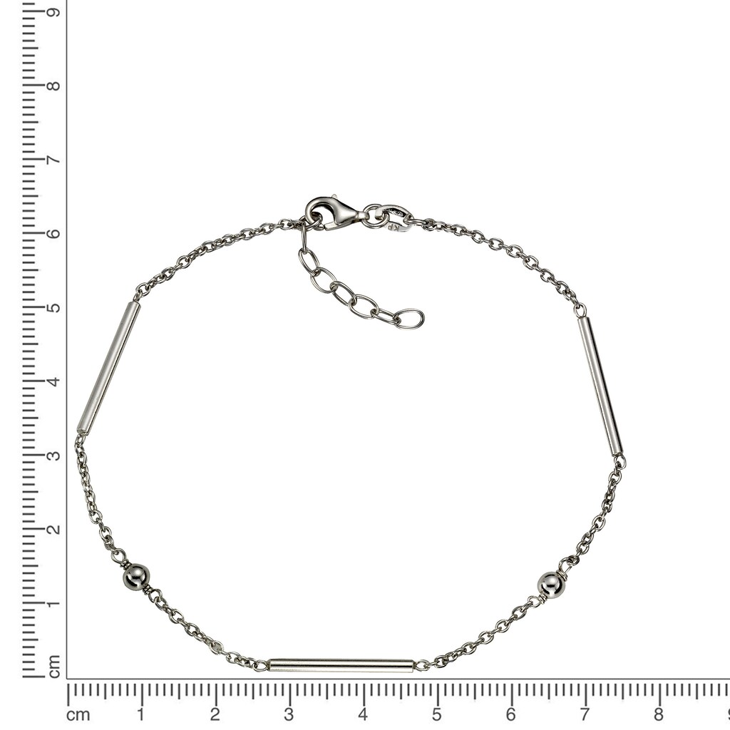 Zeeme Fußkette »925/- Sterling Silber rhodiniert 23cm«