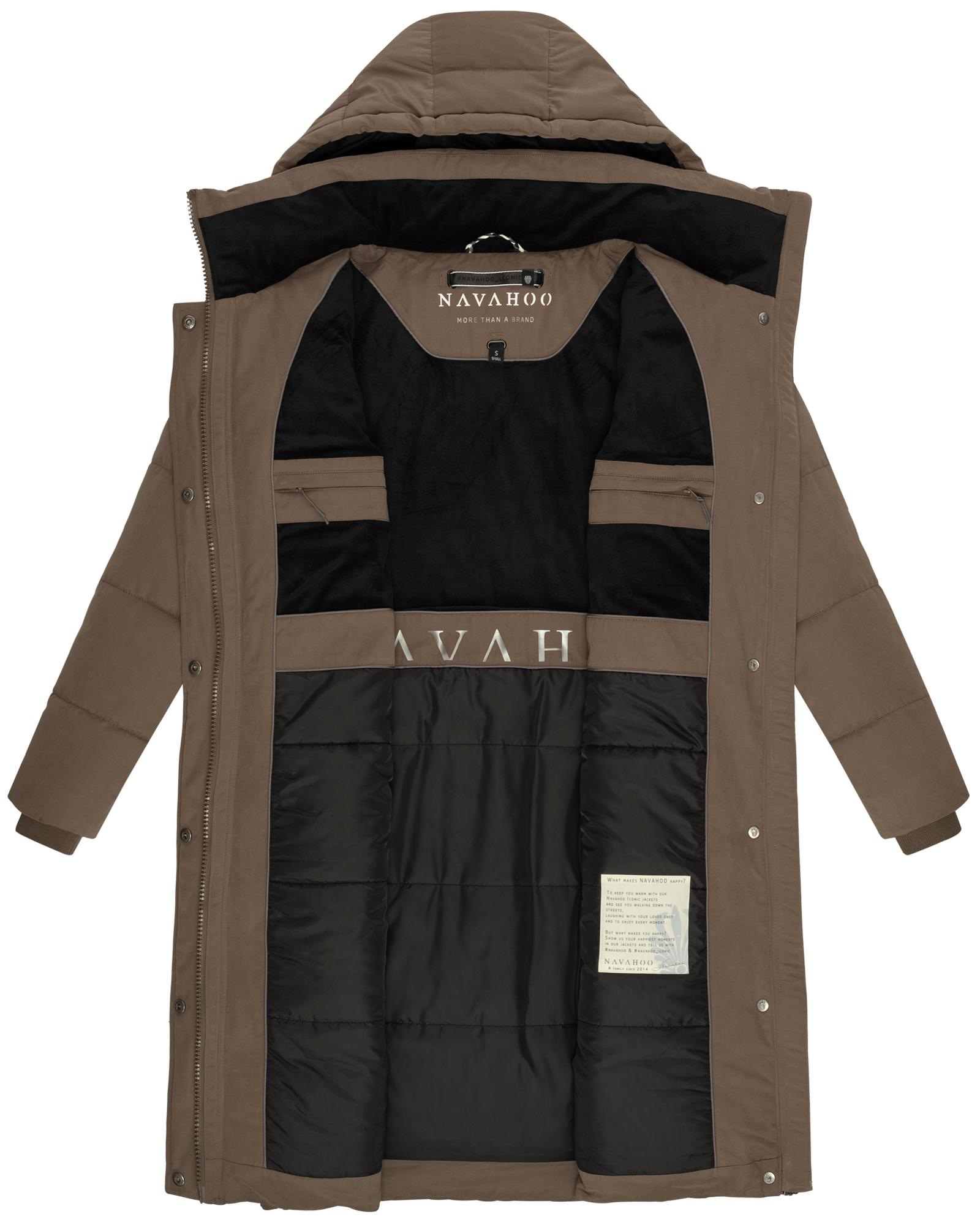 Navahoo Wintermantel »Wintertanz 14«, modischer Damen Steppmantel mit hohem Kragen