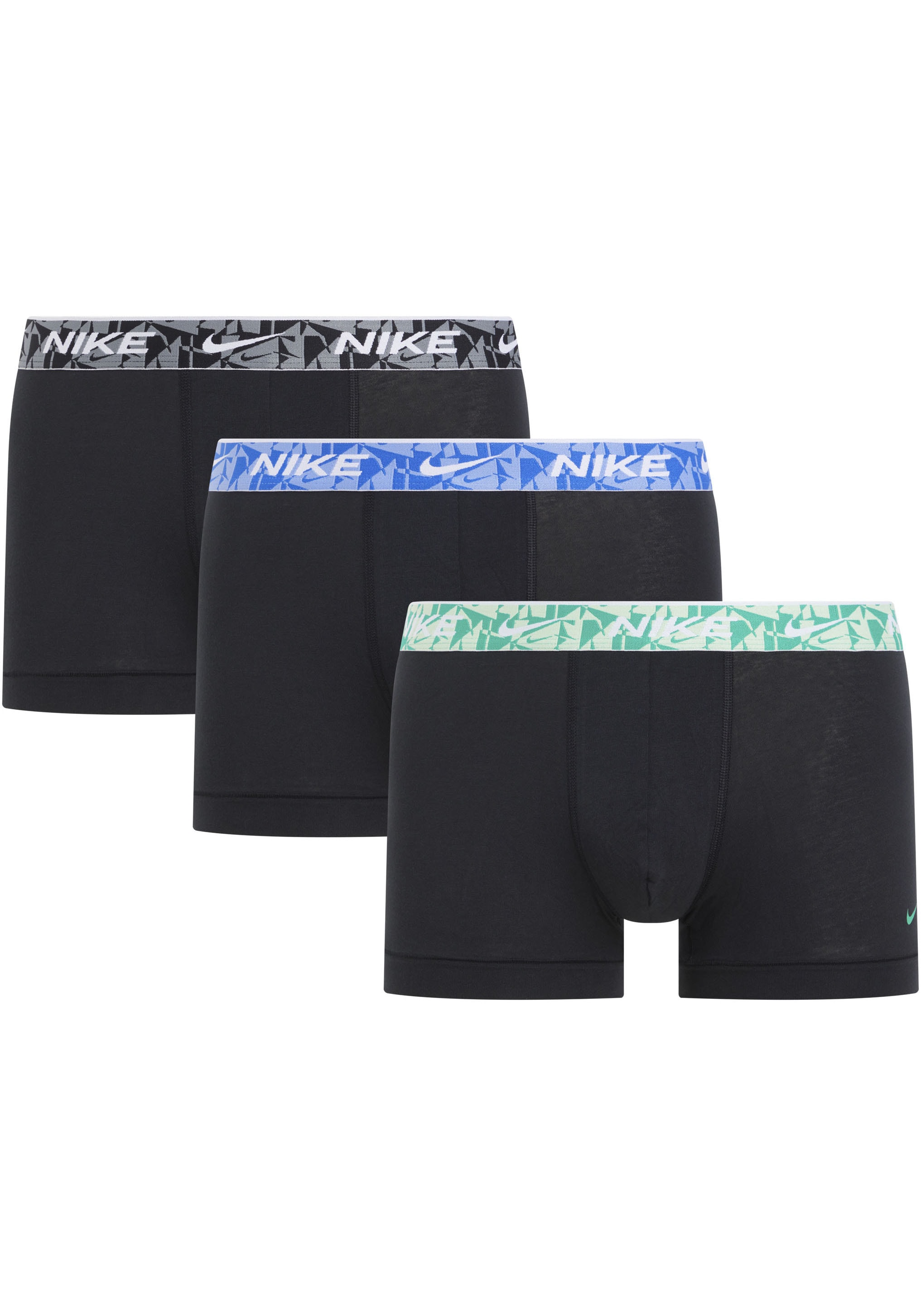 NIKE Underwear Trunk "TRUNK 3PK", (Packung, 3 St., 3er), mit farbigem NIKE Logo-Elastikbund