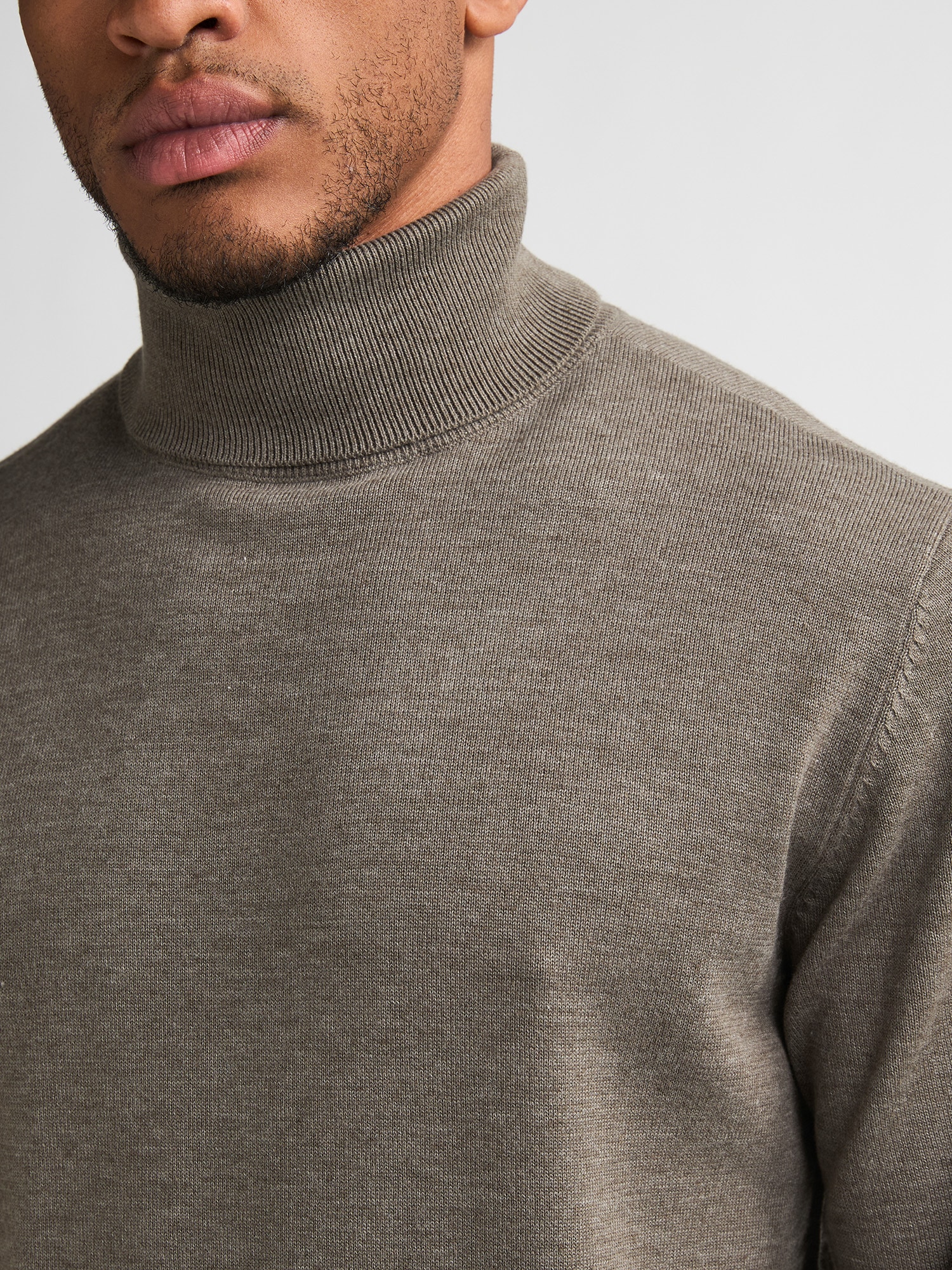 Petrol Industries Rollkragenpullover "Men Knitwear Collar Basi" Pflegeleichter Materialmix mit Baumwollanteil