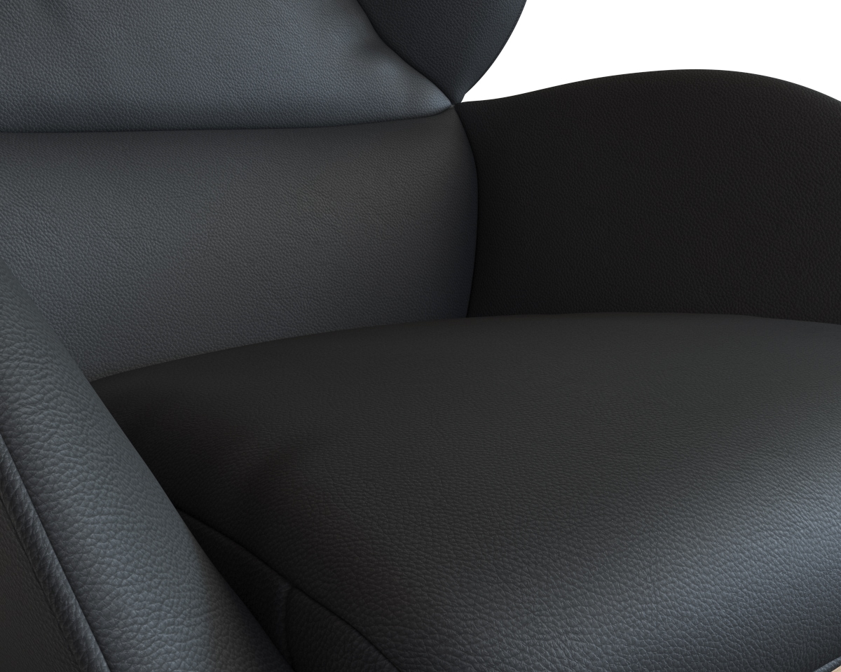 FLEXLUX Ohrensessel »Adria«, Stil & Komfort, organische Form, Fuß Eiche