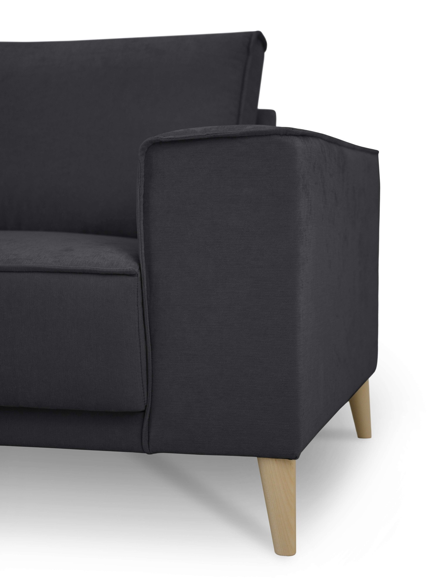 OTTO home 2-Sitzer »Oland Skandi, weicher Chenille-Stoff« 164 cm, Wellenunterfederung, Skandi-Design, Massivholzfüße