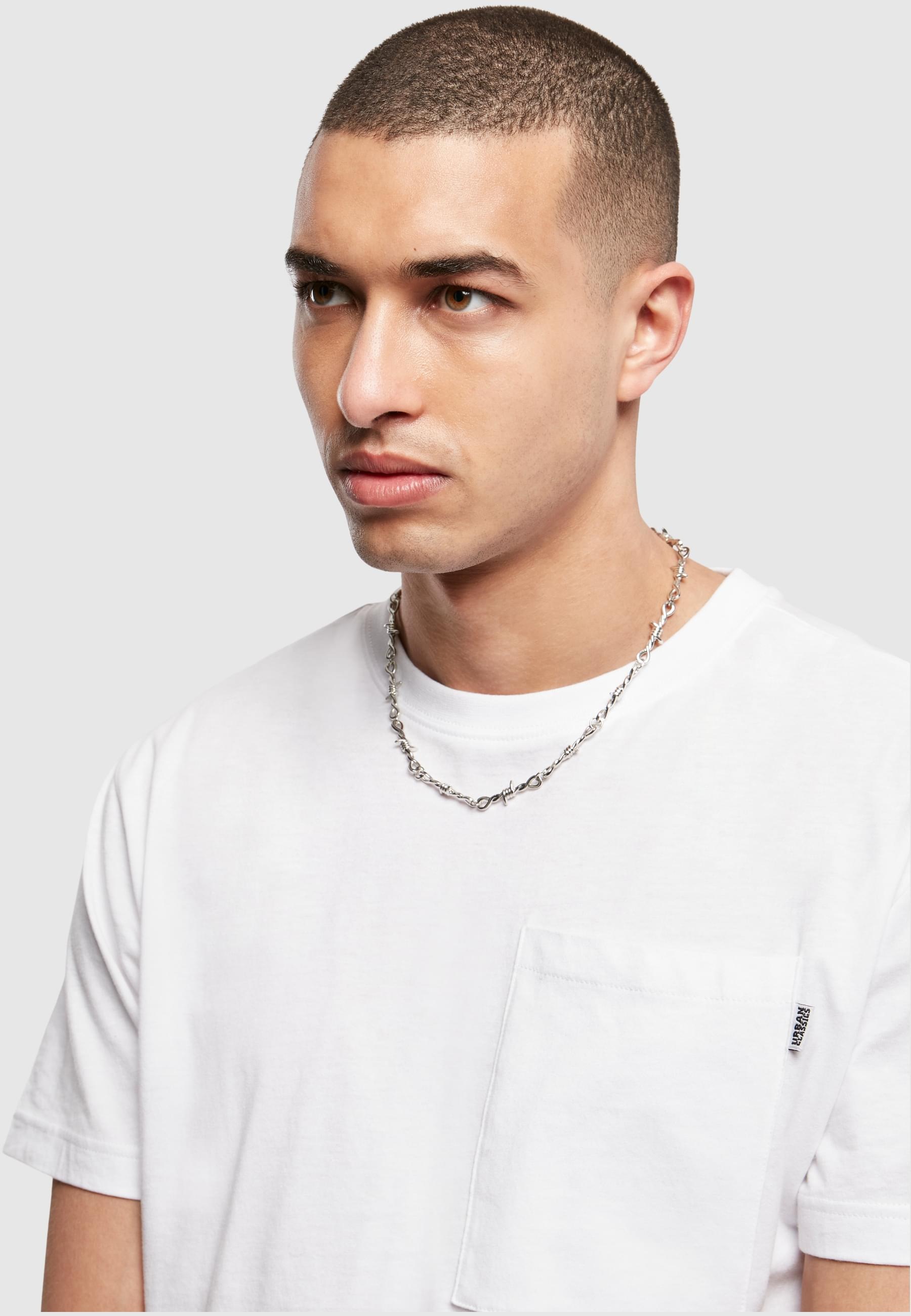 URBAN CLASSICS Edelstahlkette »Urban Classics Unisex Barbed Wire Necklace«