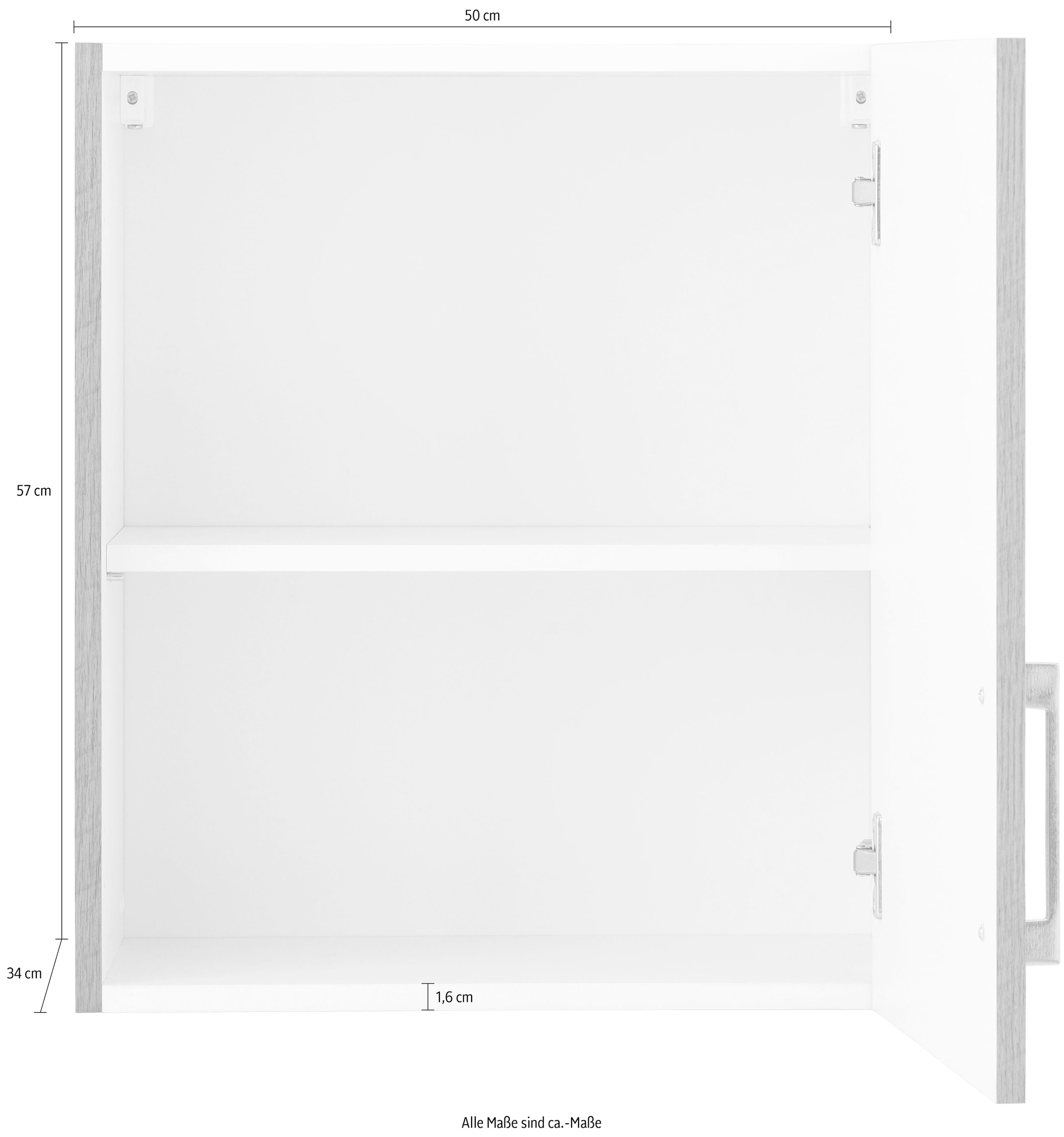 KOCHSTATION Hängeschrank »KS-Colmar«, 50 cm, mit Metallgriff