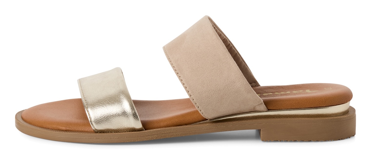 Tamaris Pantolette, Blockabsatz, Sommerschuh, Schlupfschuh, Businesschuh mit Riemchen
