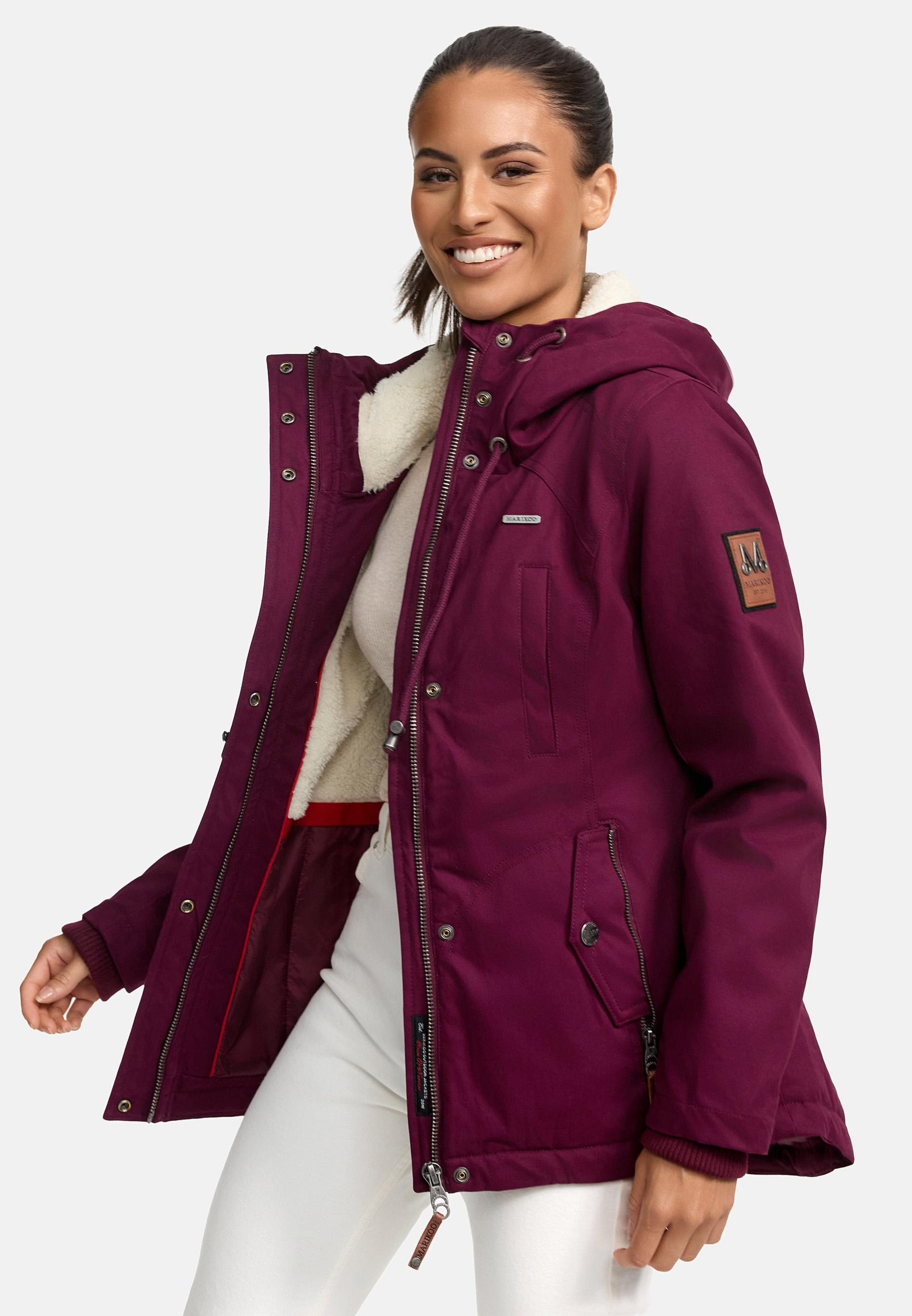 Marikoo Winterjacke »Bikoo«, mit Kapuze, sportliche Damen Outdoor Baumwolljacke mit Kapuze