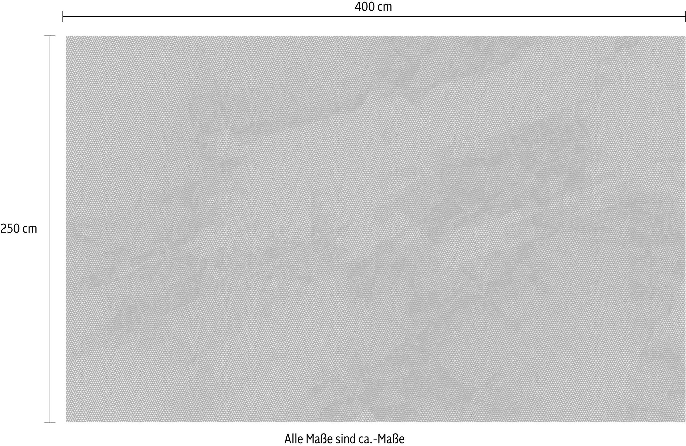 Komar Vliestapete »Digitaldruck Vlies - Maya Tweed b/w - Größe 400 x 250 cm«, bedruckt, Wohnzimmer, Schlafzimmer