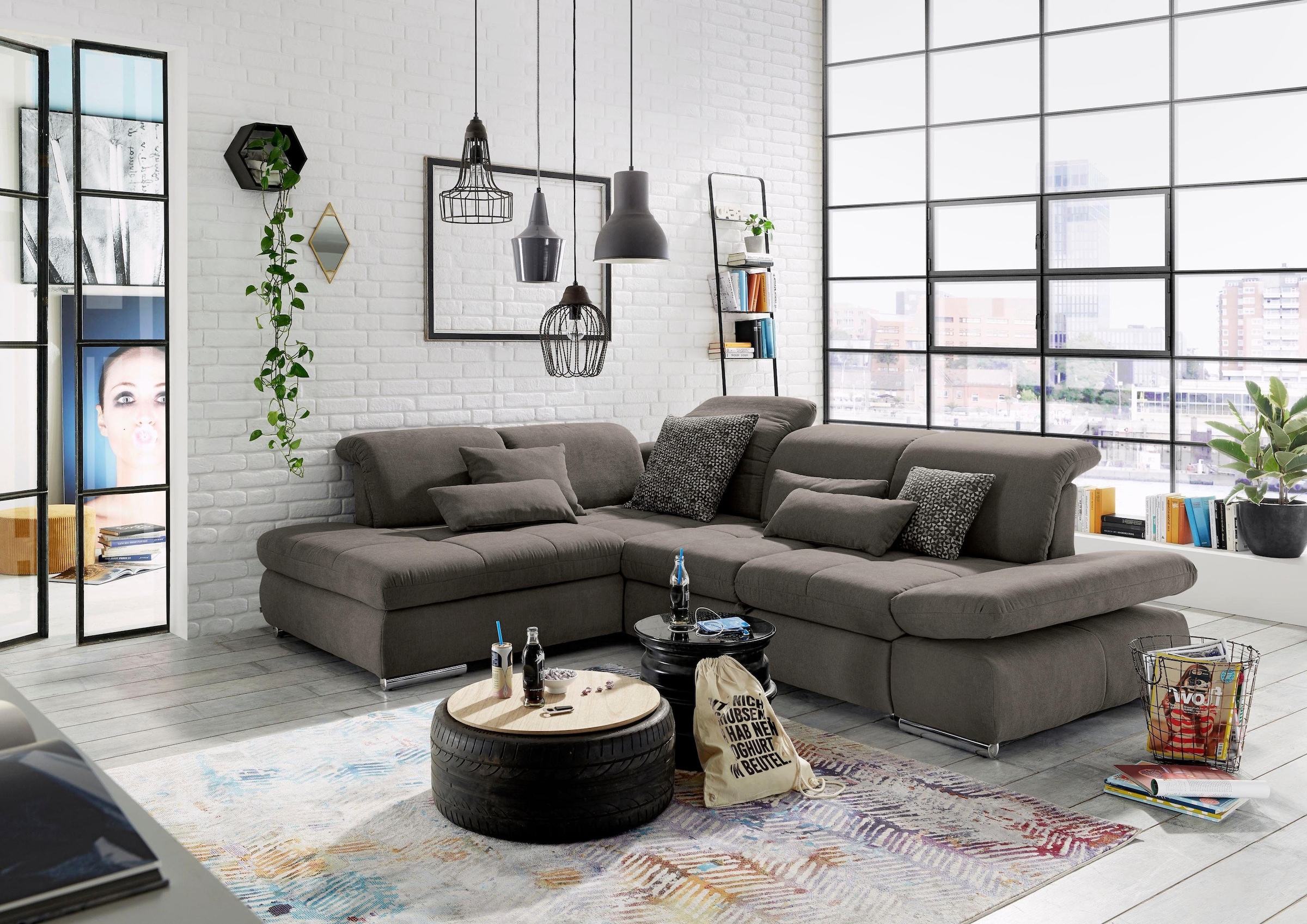 set one by Musterring Ecksofa »SO 4100«, wahlweise mit Bettfunktion