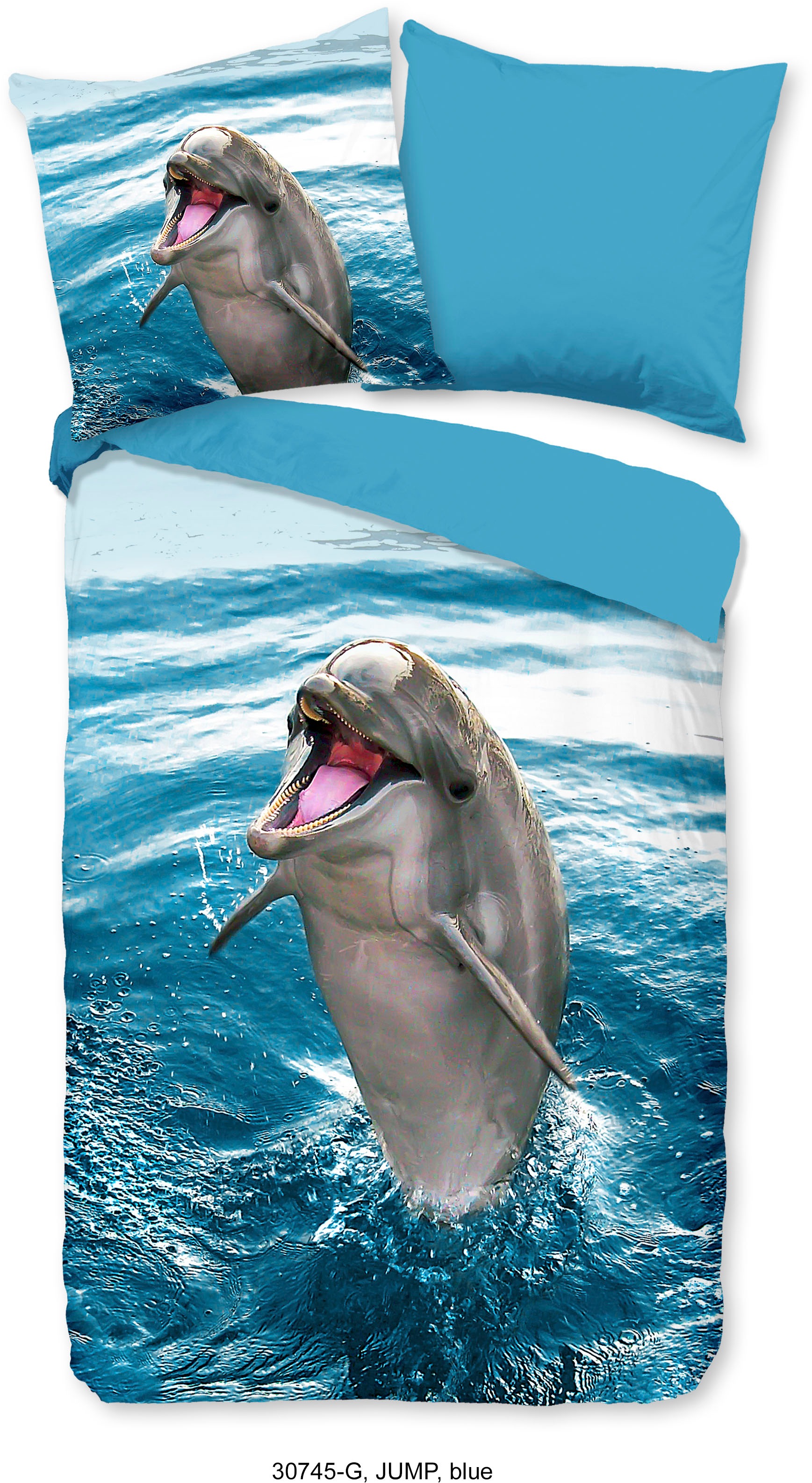 good morning Kinderbettwäsche "Jump" 2 Stk. 100% Baumwolle, 135x200, Reißve günstig online kaufen