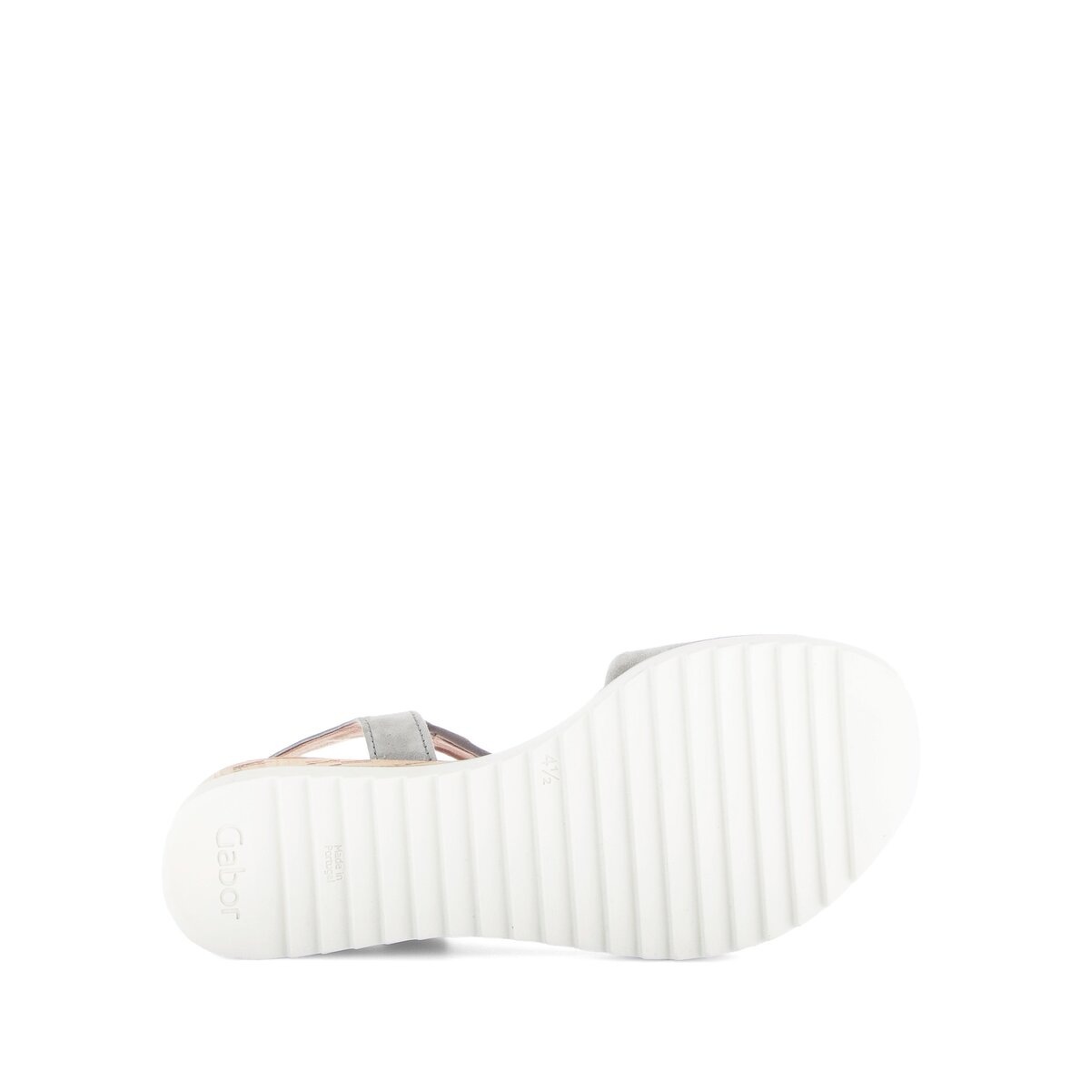 Keilsandalette GABOR "Genua", Damen, Gr. 40, schilf, Ziegenveloursleder, Schuhe, Riemchensandale, Sommerschuh, Komfortschuh in Weite G (=weit) 9