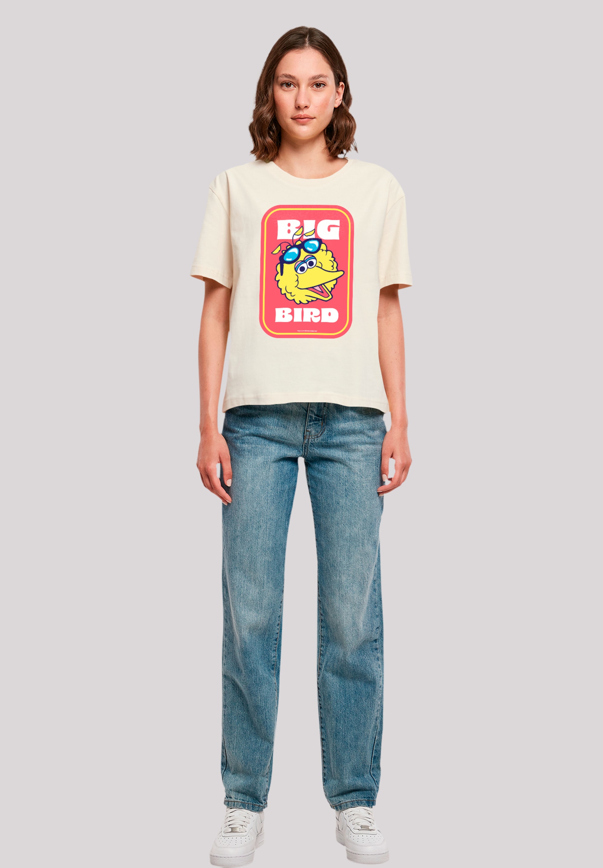 F4NT4STIC T-Shirt »Sesamstraße Bilbo Big Bird Sticker«, Premium Qualität, Weihnachts-Kollection