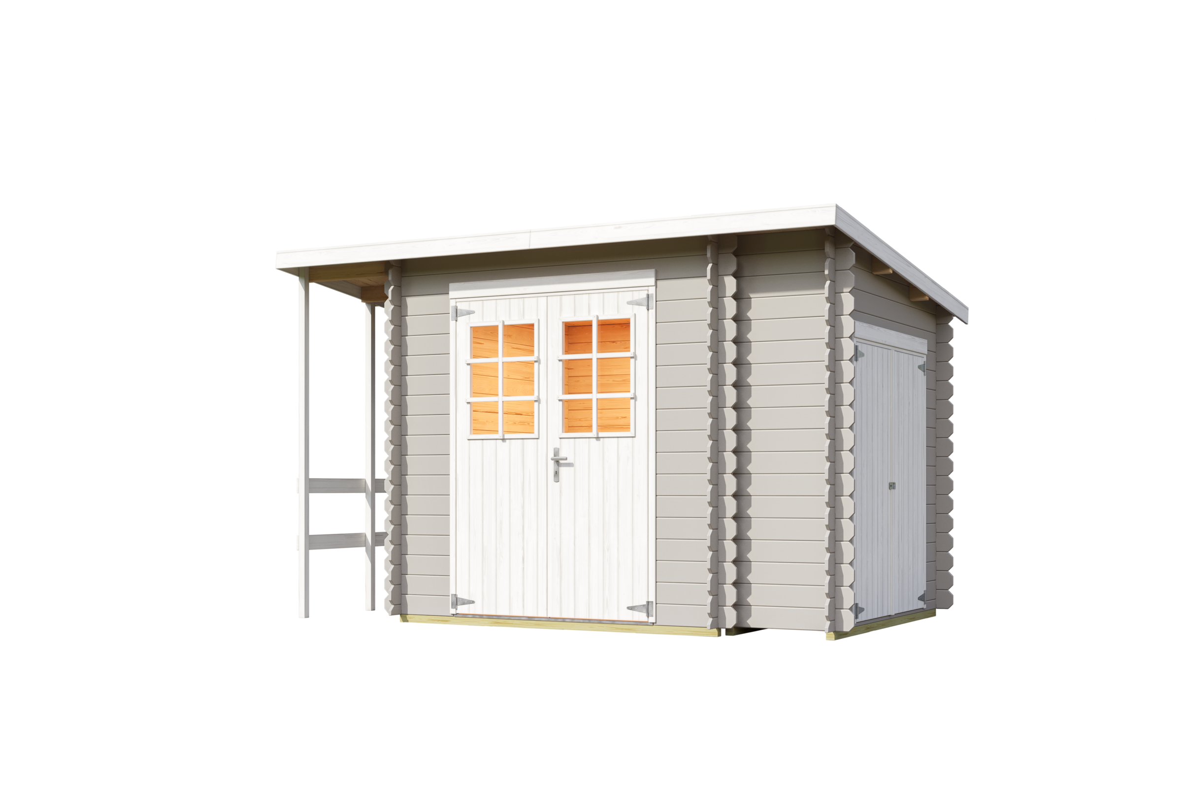 Nordic Holz Gartenhaus "Vilano 3", mit 3 getrennten Bereiche günstig online kaufen