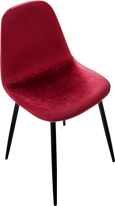 Paroli Polsterstuhl »Skadi«, (Set), 4 St., Velourstoff fein, (2 oder 4 Stück), mit Veloursbezug und in 2 Gestellfarben