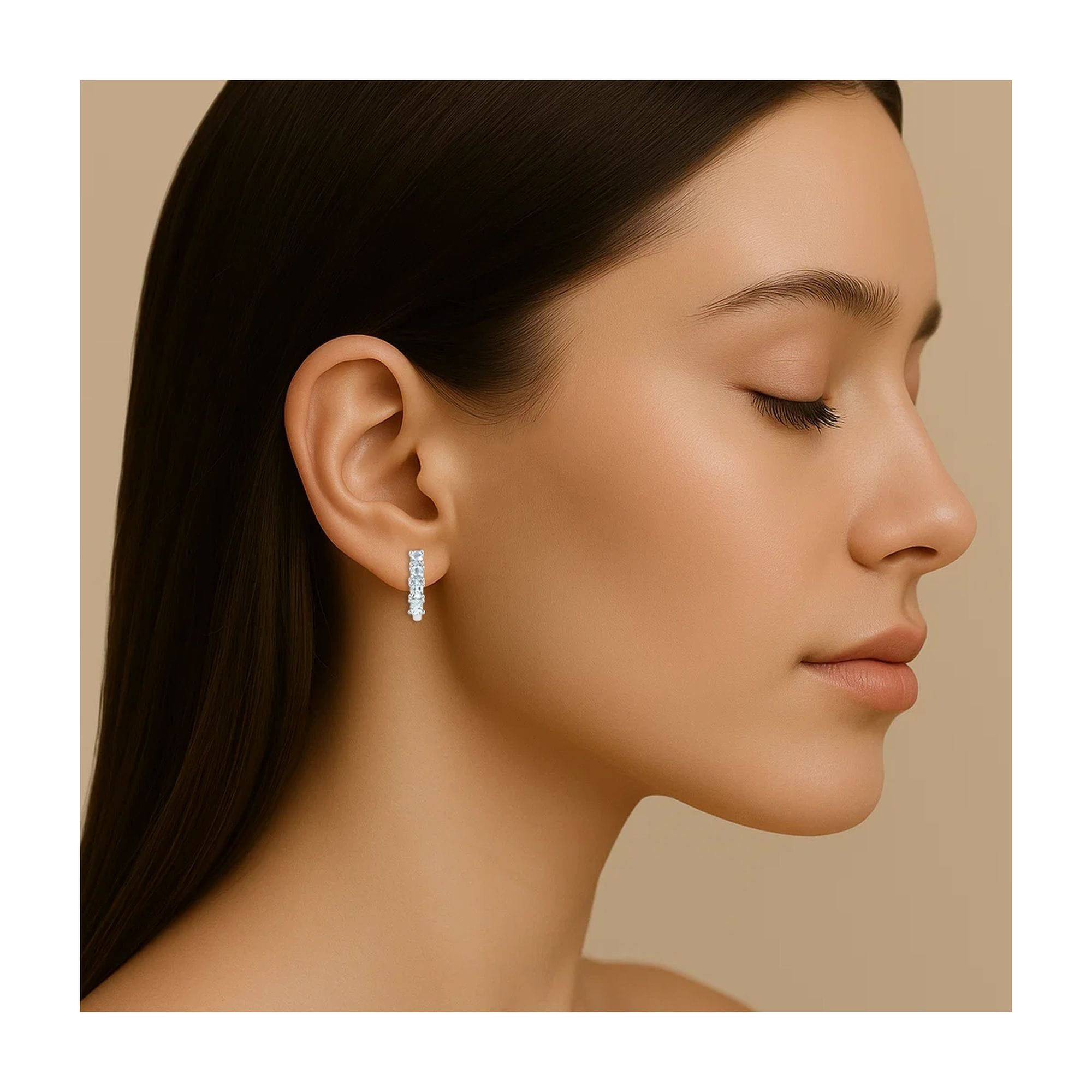 Vira Jewels Paar Ohrhänger »925 Sterling Silber rhodiniert Aquamarine«
