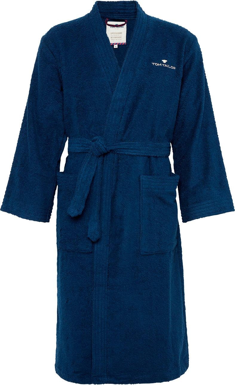 TOM TAILOR HOME Unisex-Bademantel »Kimono«, (1 St.), für Damen & Herren,  mit Logostickerei | BAUR