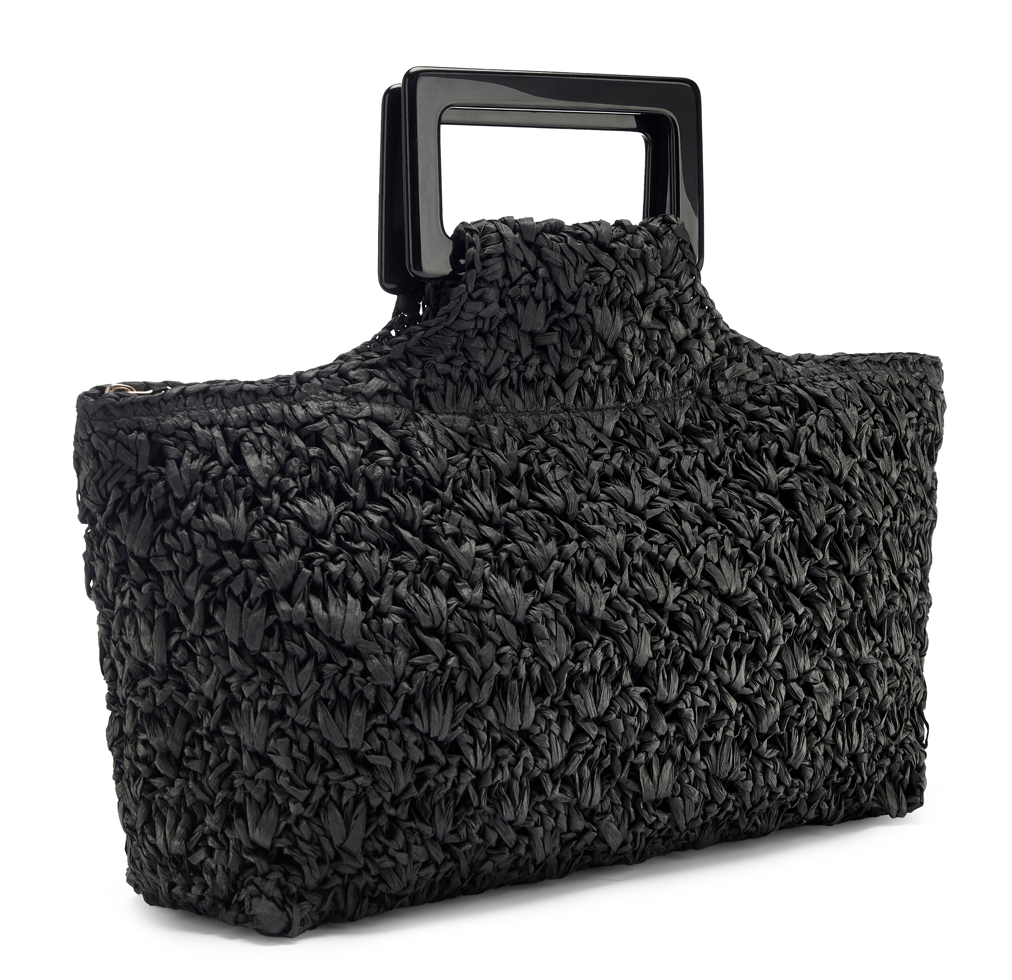 LSCN by LASCANA Handtasche "Clutch, Tragetasche, Sommertasche, Strandtasche" NEU im sommerlichen Bast-Look mit modischem Henkel