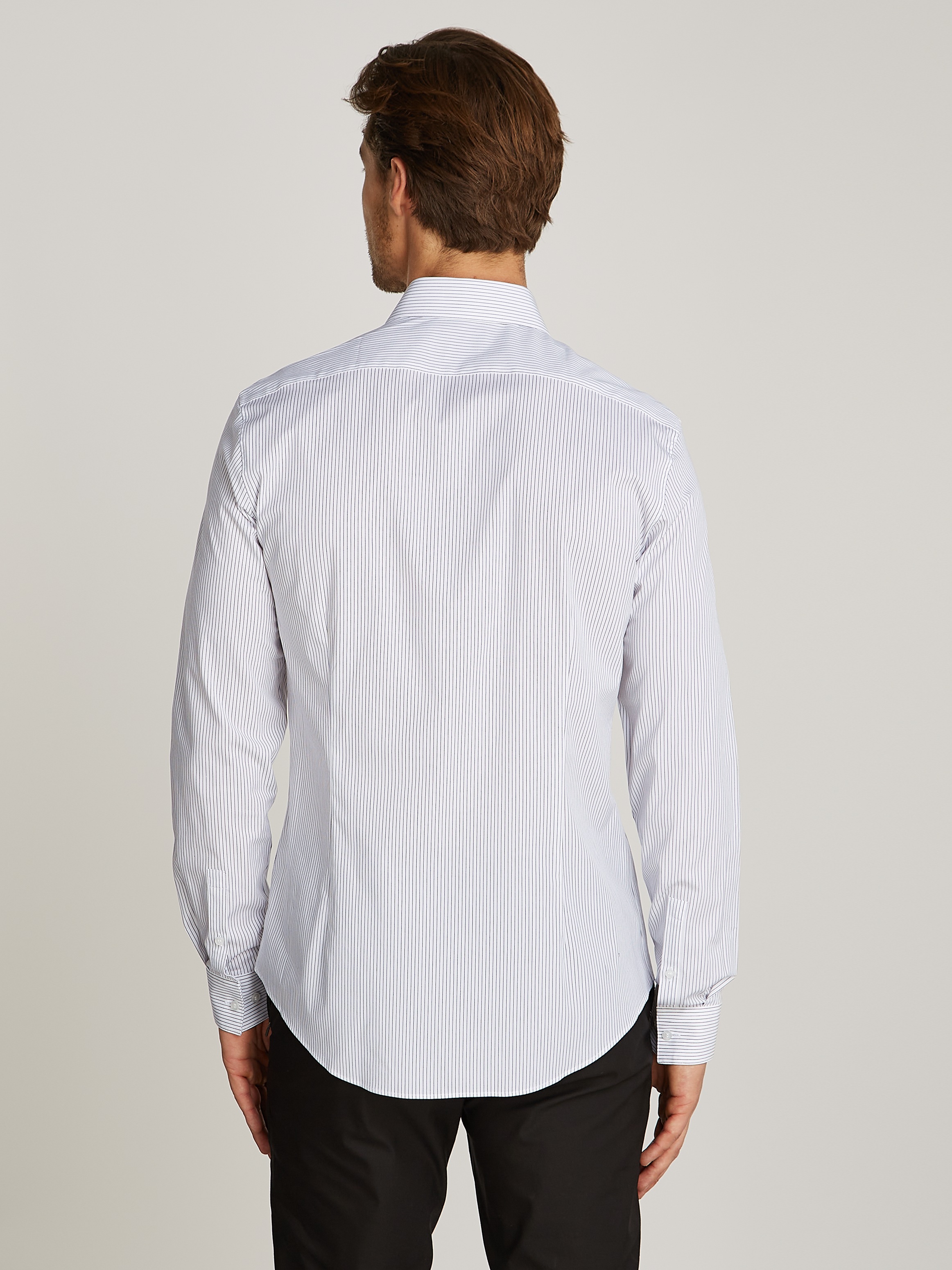 Calvin Klein Langarmhemd "POPLIN STRIPE SLIM SHIRT", in gesteifter Optik günstig online kaufen