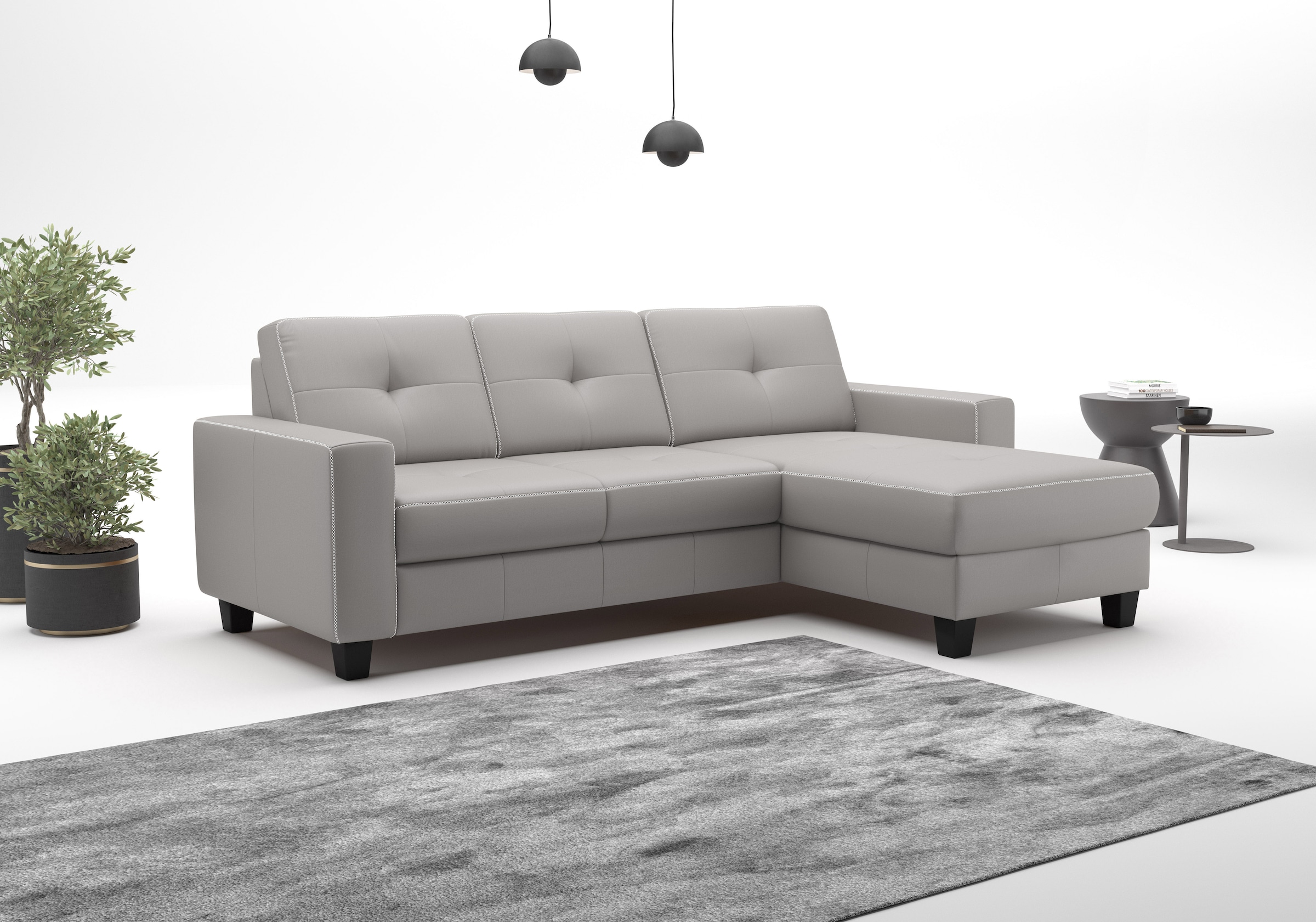 PLACES OF STYLE Ecksofa "Varese" wahlweise mit Bettfunktion und Bettkasten günstig online kaufen