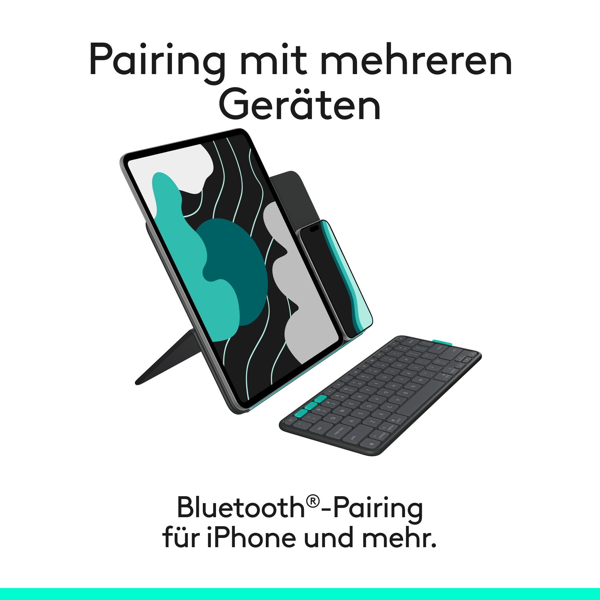 Logitech iPad-Tastatur »FLIP FOLIO - DEU - WESTMID-511 - IPAD PRO&AIR 13 INCH,PIZZA BOX«, Bluetooth-Tastatur