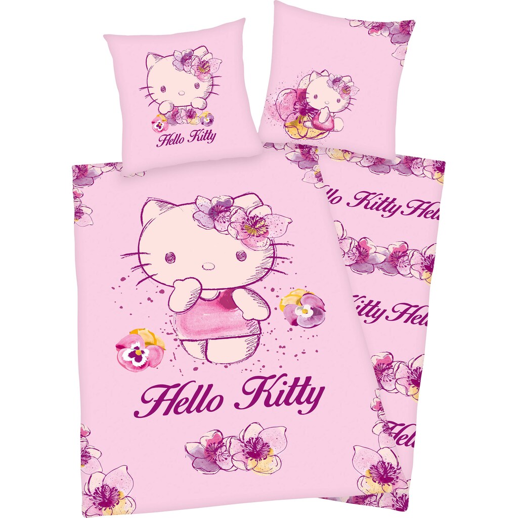 Hello Kitty Kinderbettwäsche »Hello Kitty«, mit niedlichem Hello Kitty Motiv