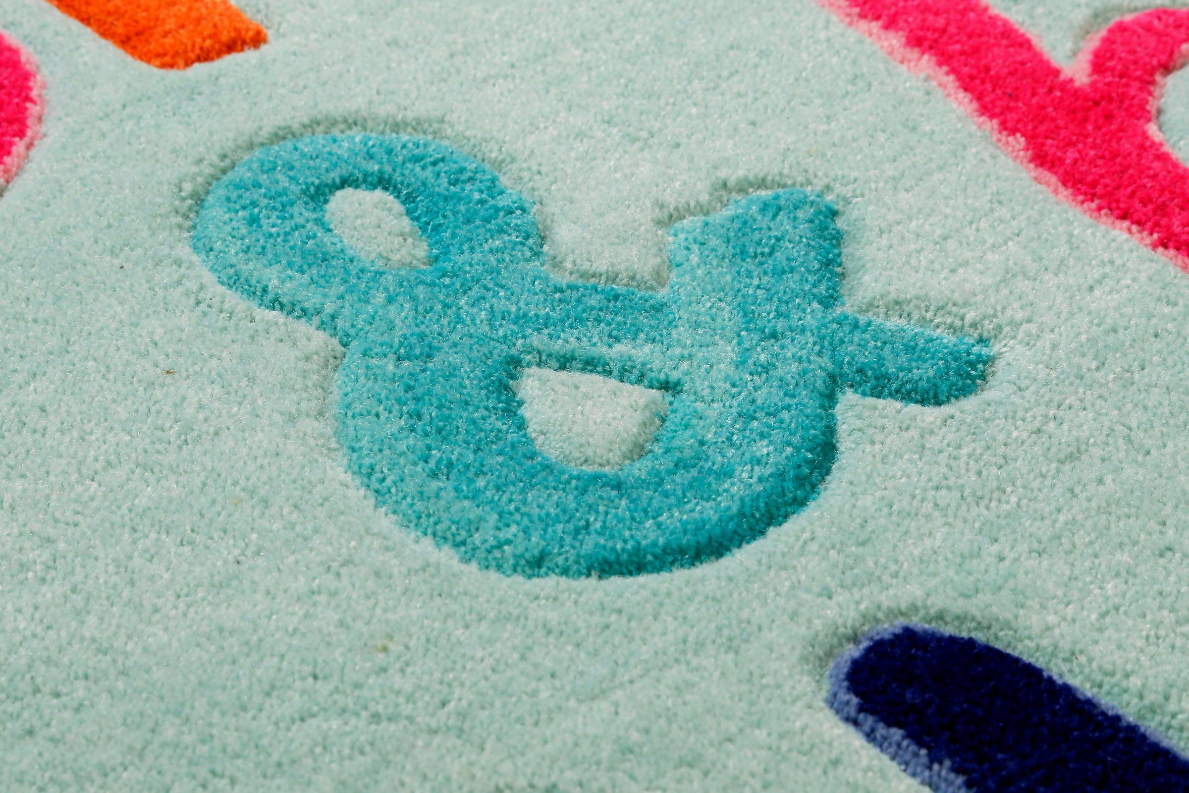 SMART KIDS Kinderteppich »Happy me!«, rechteckig, 9 mm Höhe, Regenbogen Blume, Konturenschnitt