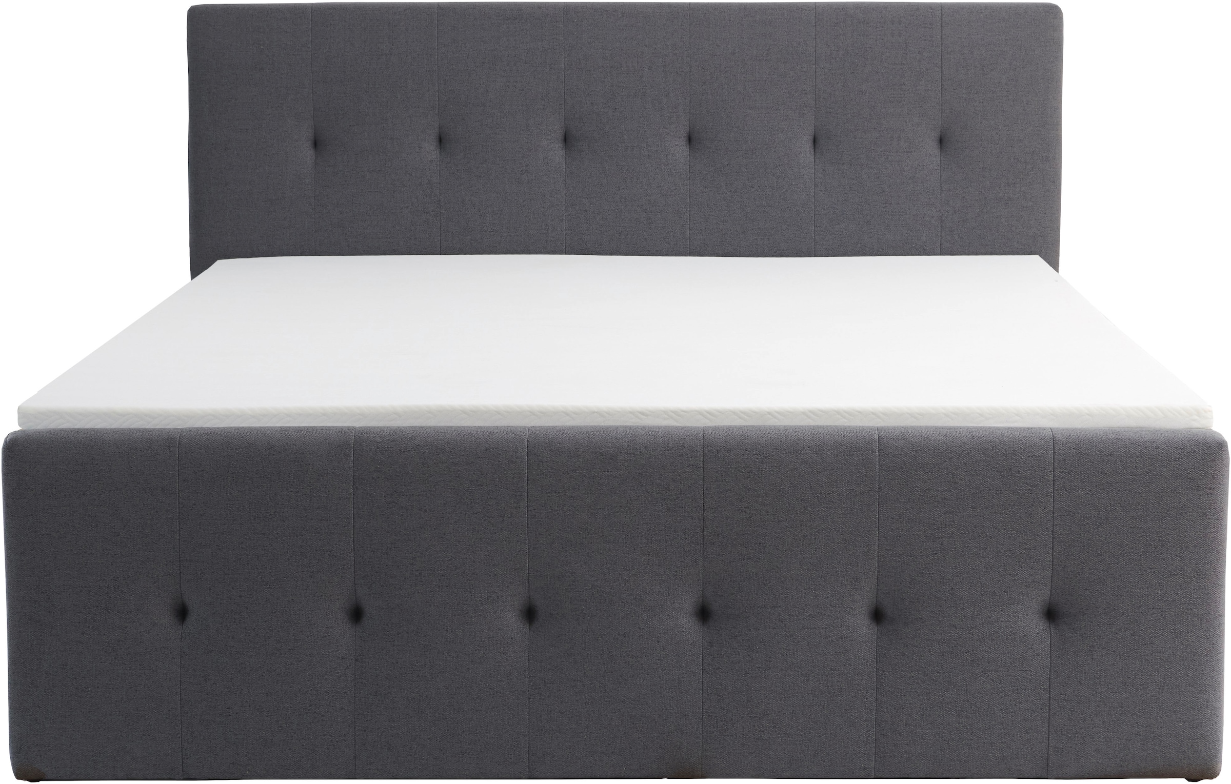 Home affaire Boxbett »Tessaja, inkl. Bettkasten, in der Breite 180x200cm erhältlich« Kopf- und Fußteil gesteppt, inkl. Anti-Slip-Topper