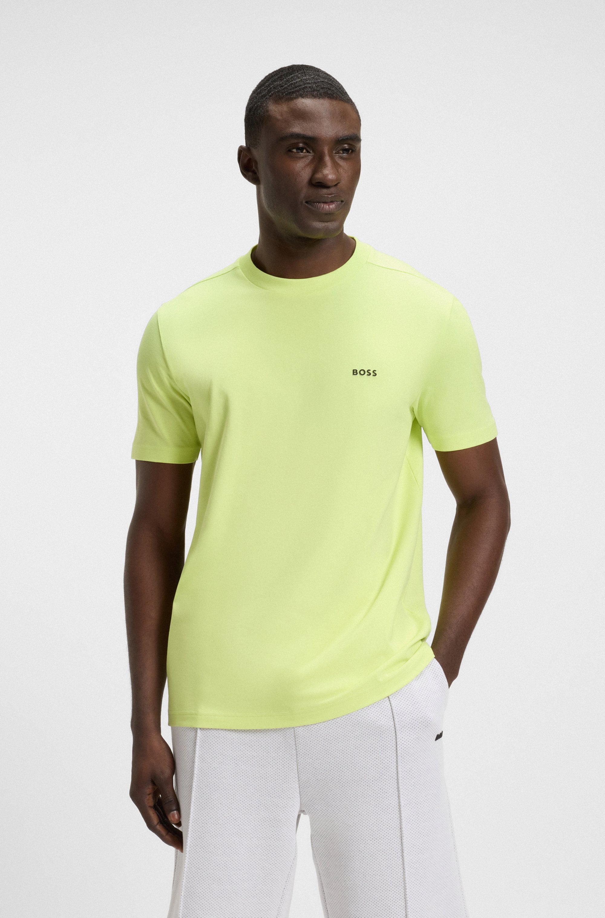 BOSS GREEN Rundhalsshirt "Tee", mit gummiertem Kontrast-Logo günstig online kaufen