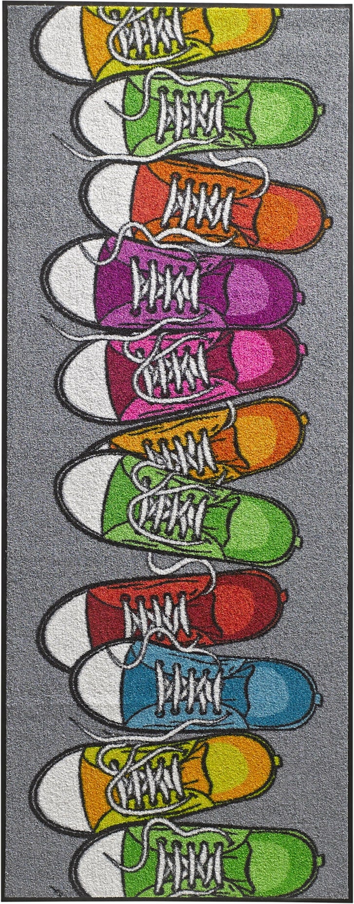 Fußmatte SALONLOEWE, B:40cm H:7mm L:60cm, bunt, Kunstfaser, Polyamid, Flur, Teppiche