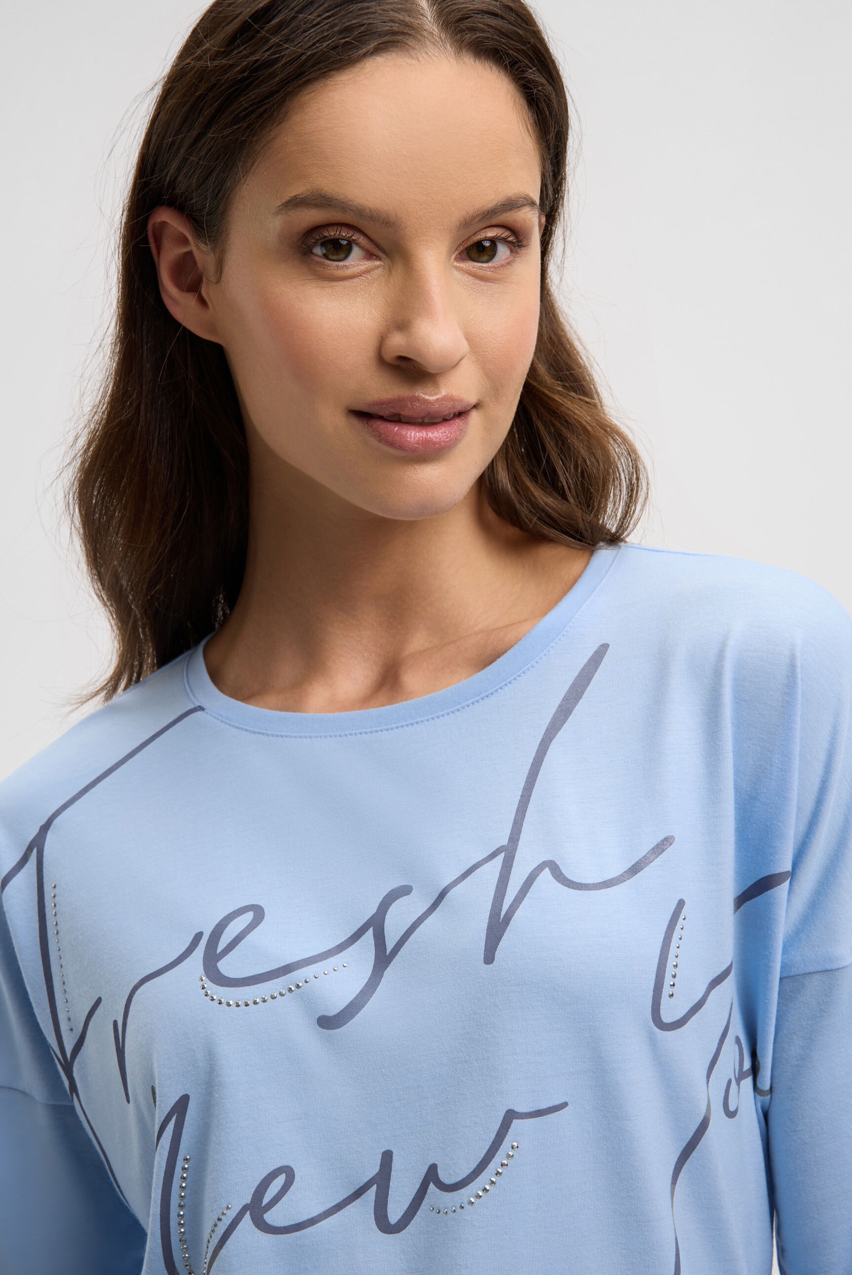 SOCCX Rundhalsshirt mit überschnittenen Schultern