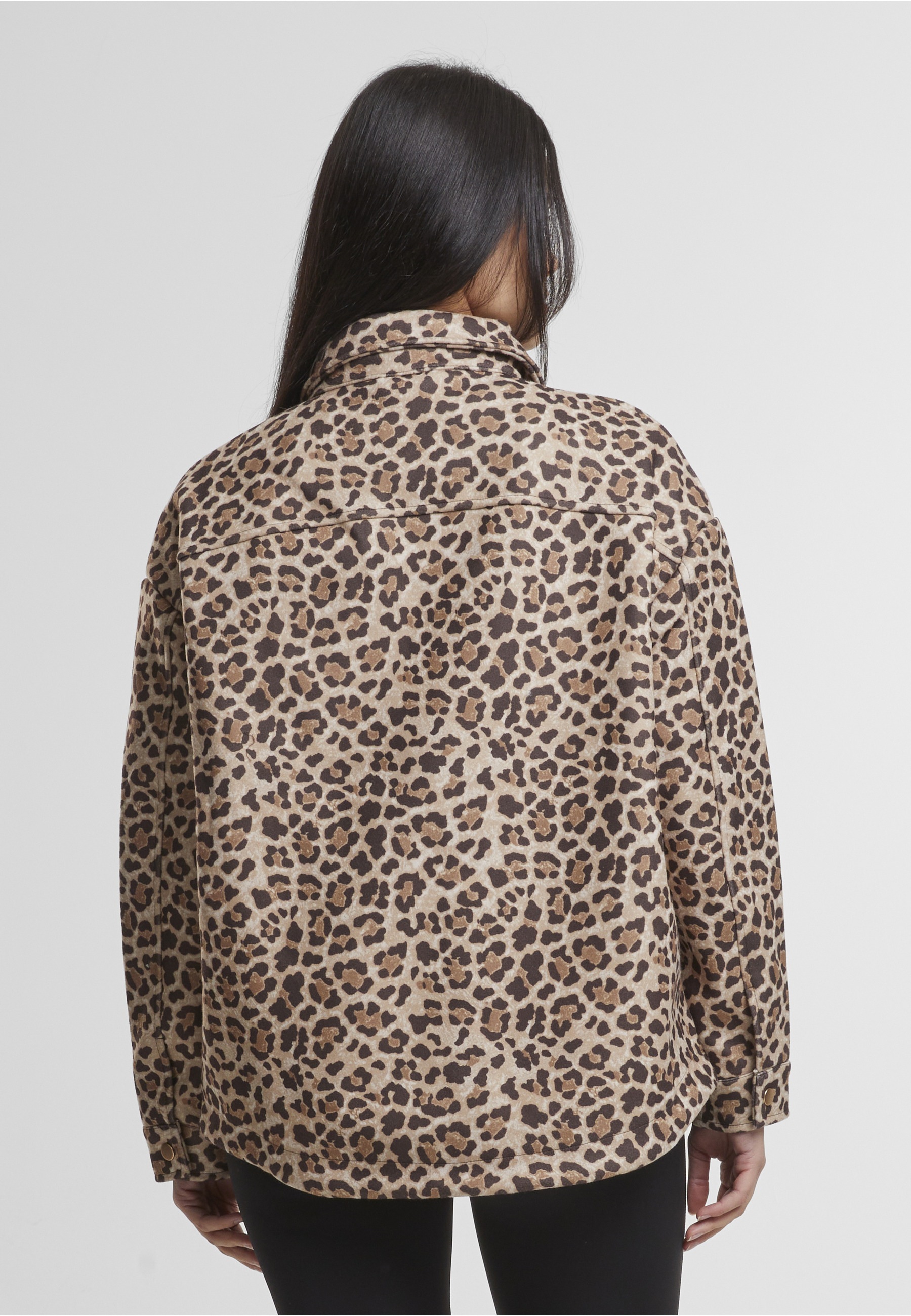 URBAN CLASSICS Langmantel »Urban Classics Damen Ladies AOP Overshirt«