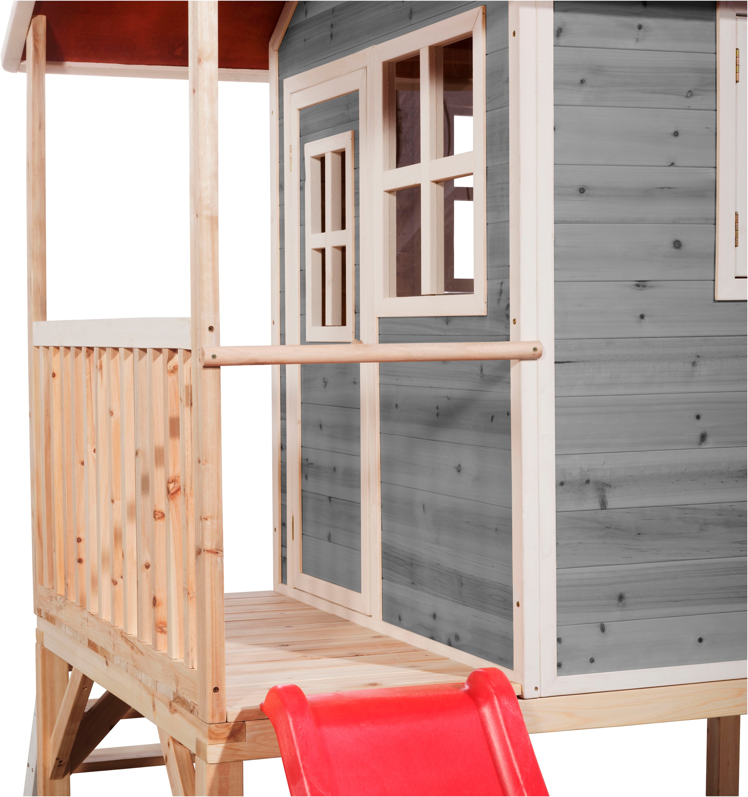 EXIT Spielhaus »Loft 300, grau«, FSC® - schützt Wald - weltweit; mit Rutsche