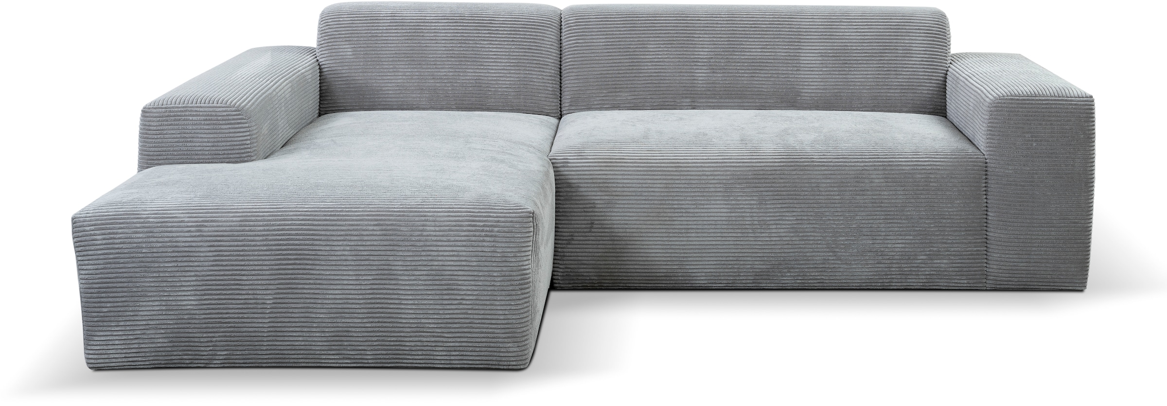WERK2 Ecksofa »Zeus-L modern und zeitlos, Breite 253cm, bequemes Sofa«, Curvy Trend Ecksofa mit urbaner Optik