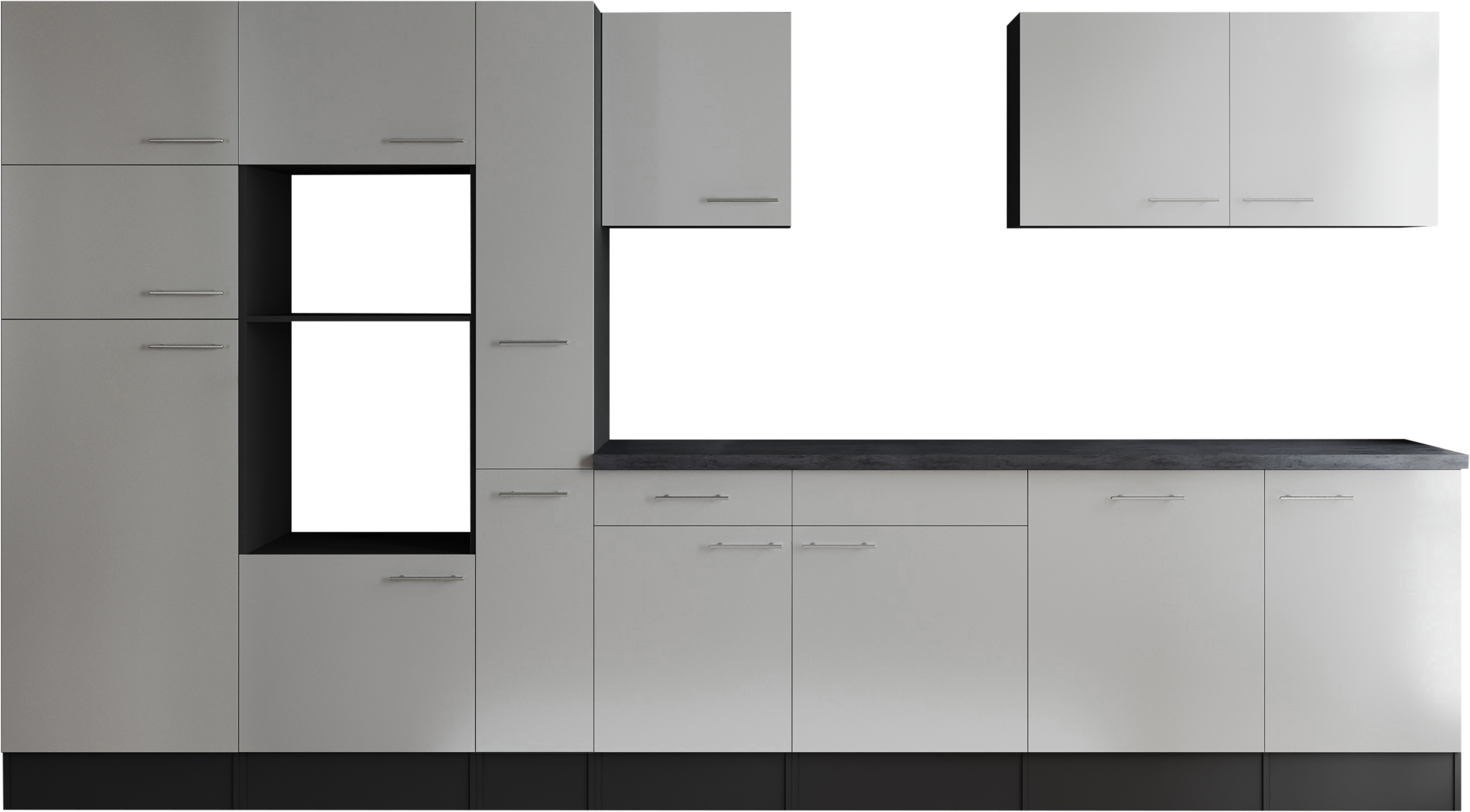 RESPEKTA Küchenzeile "Oliver" Breite 370 cm, 90 cm Arbeitshöhe, in exklusiv günstig online kaufen