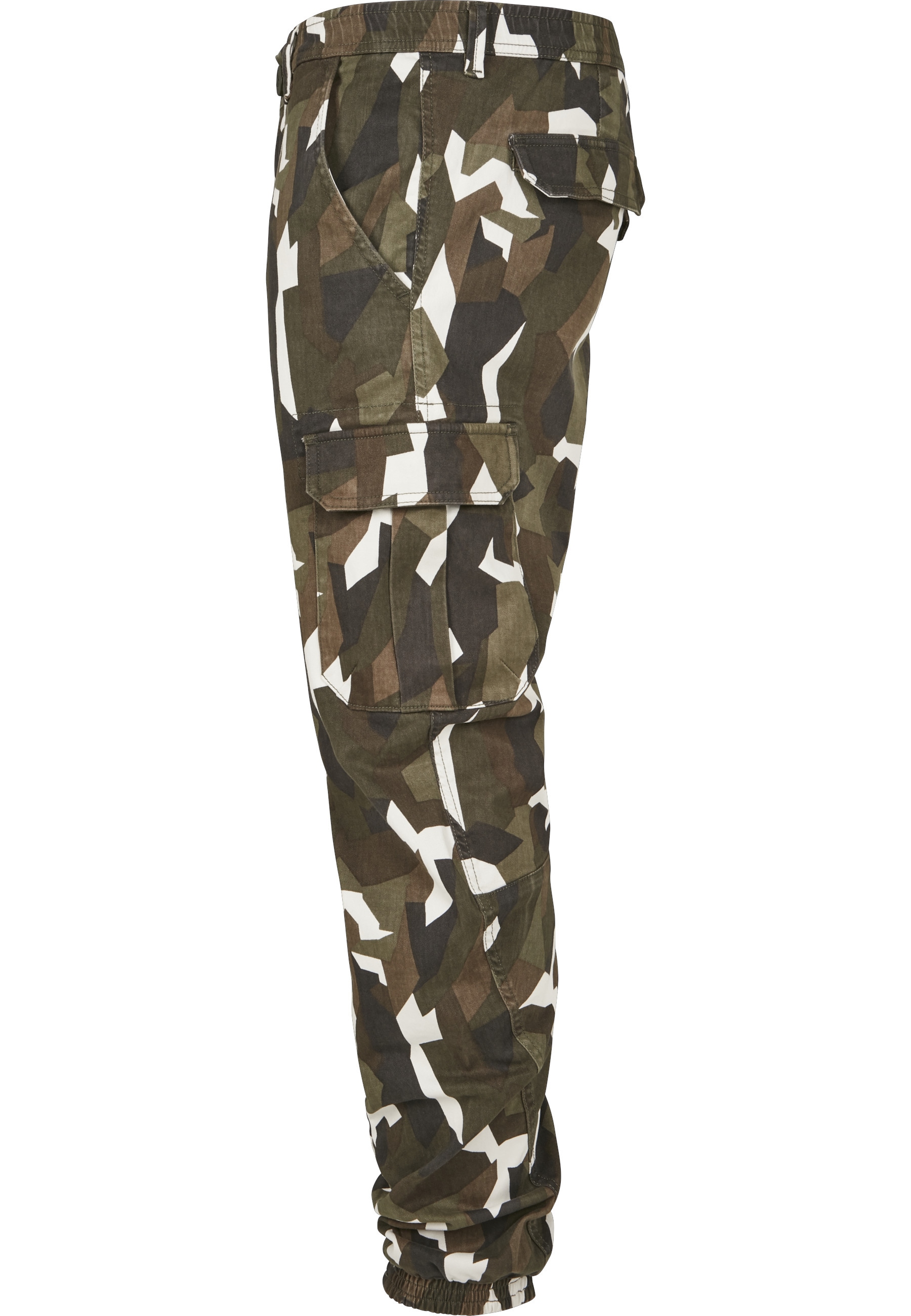 URBAN CLASSICS Cargohose »Urban Classics Herren Geometric Camo Stretch Twill Cargo Pants«