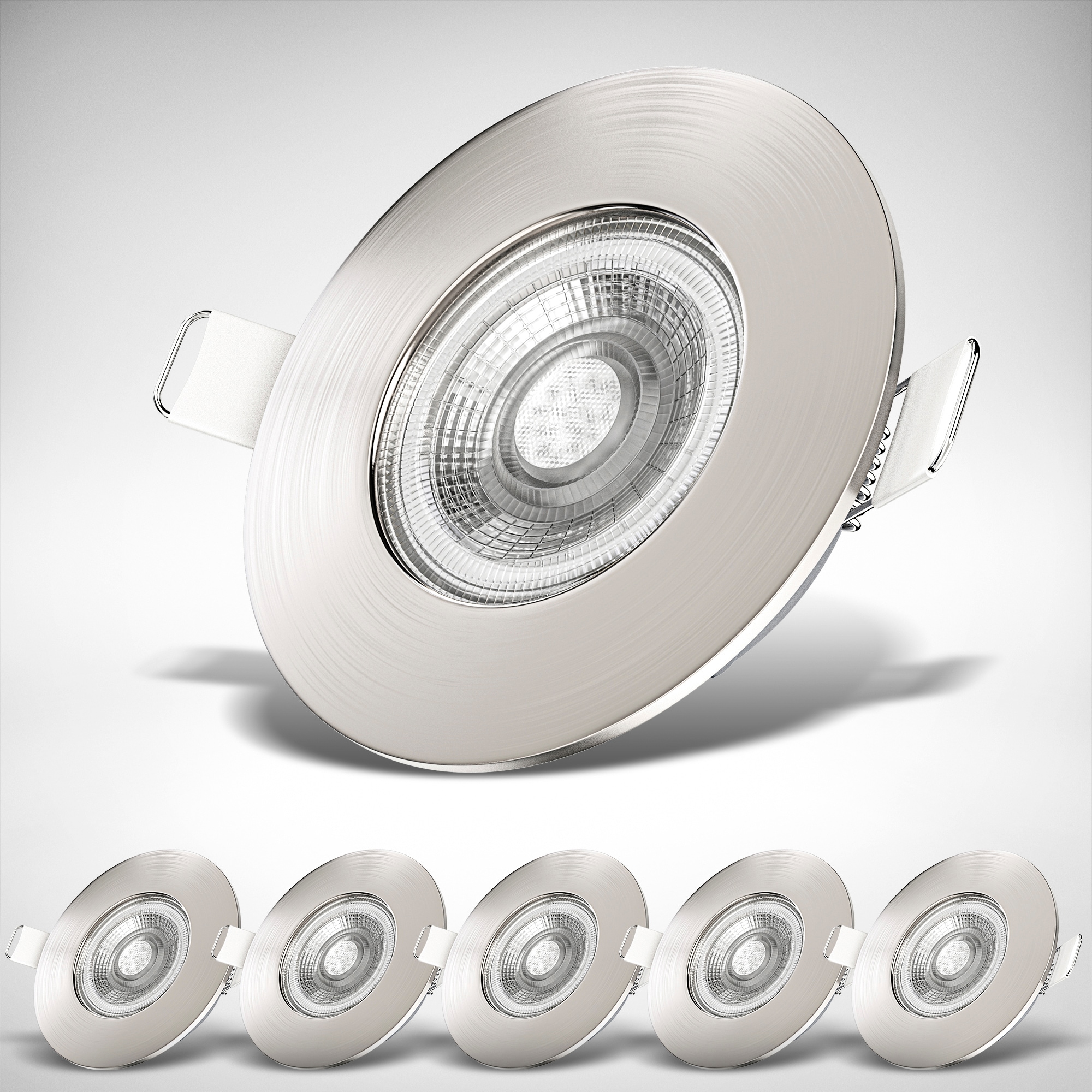 B.K.Licht ultraflache LED Einbauleuchte, 6er-Set, 6 x LED-Modul 4,9 Watt,  480lm, 3.000K, nicht dimmbar, Schutzart IP44 kaufen | BAUR