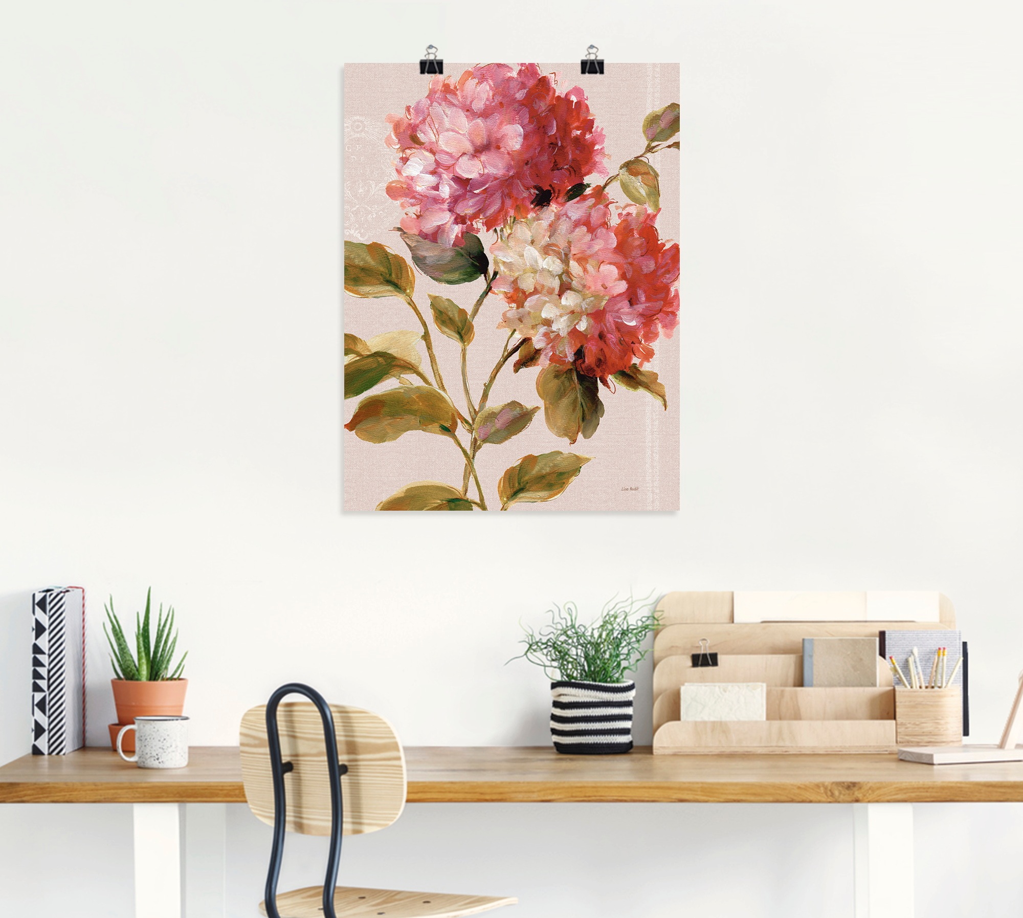 Artland "Harmonische Hortensien" Blumen 1 Stk. tlg. als Leinwandbild, Poste günstig online kaufen