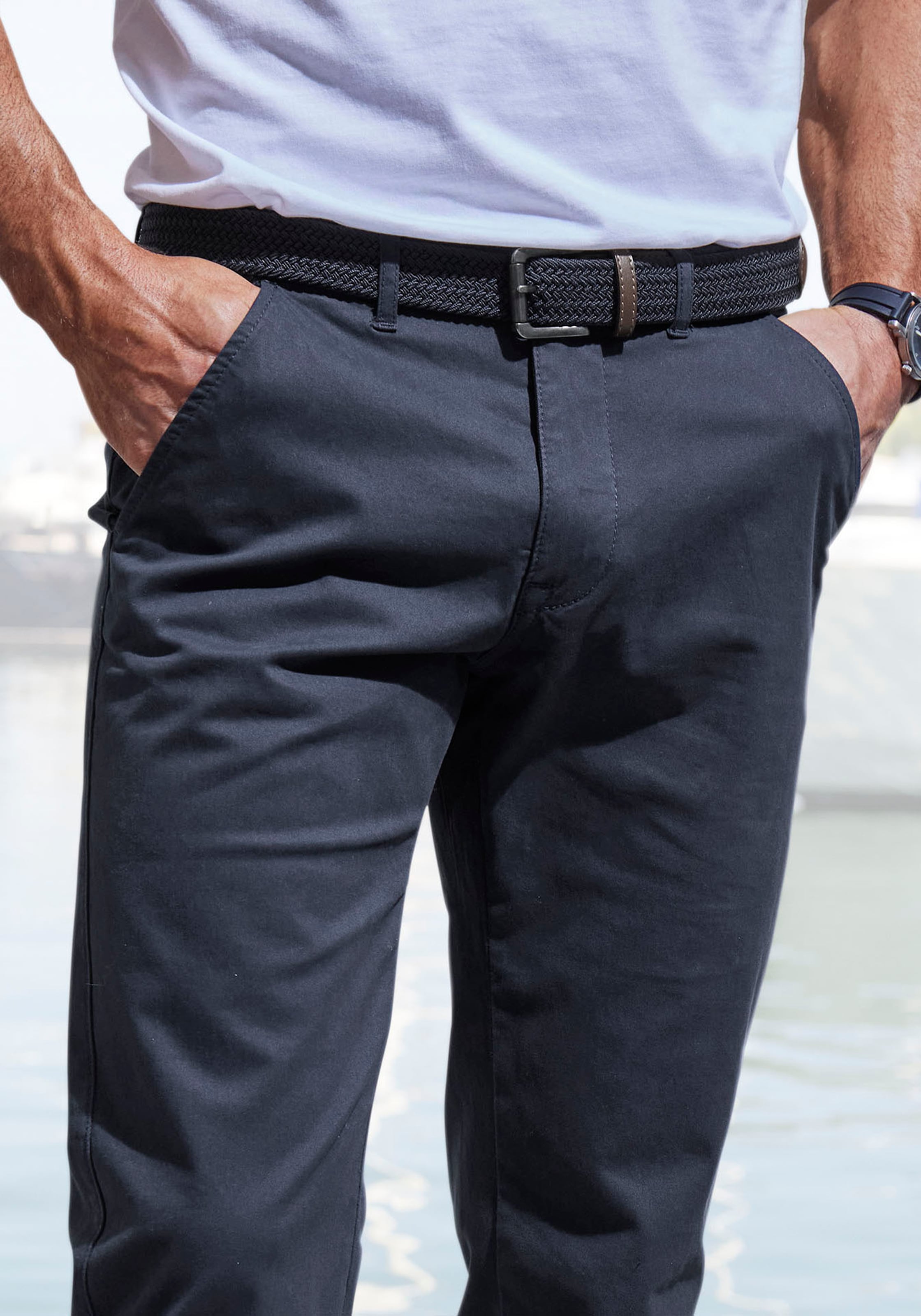 John Devin Chinohose »regular-fit«, aus elastischer Baumwoll-Qualität