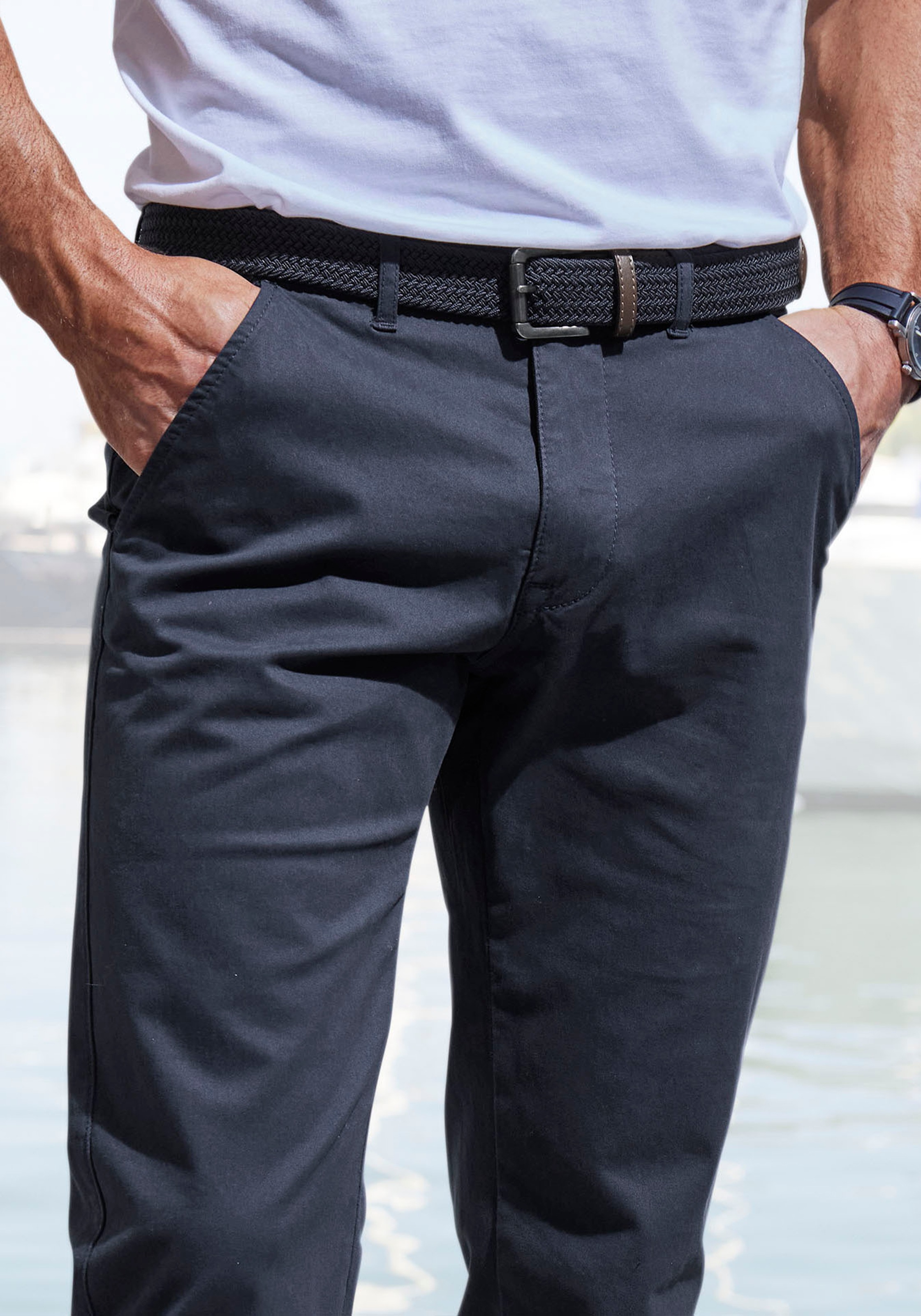 John Devin Herren Chino Hose Navy 3