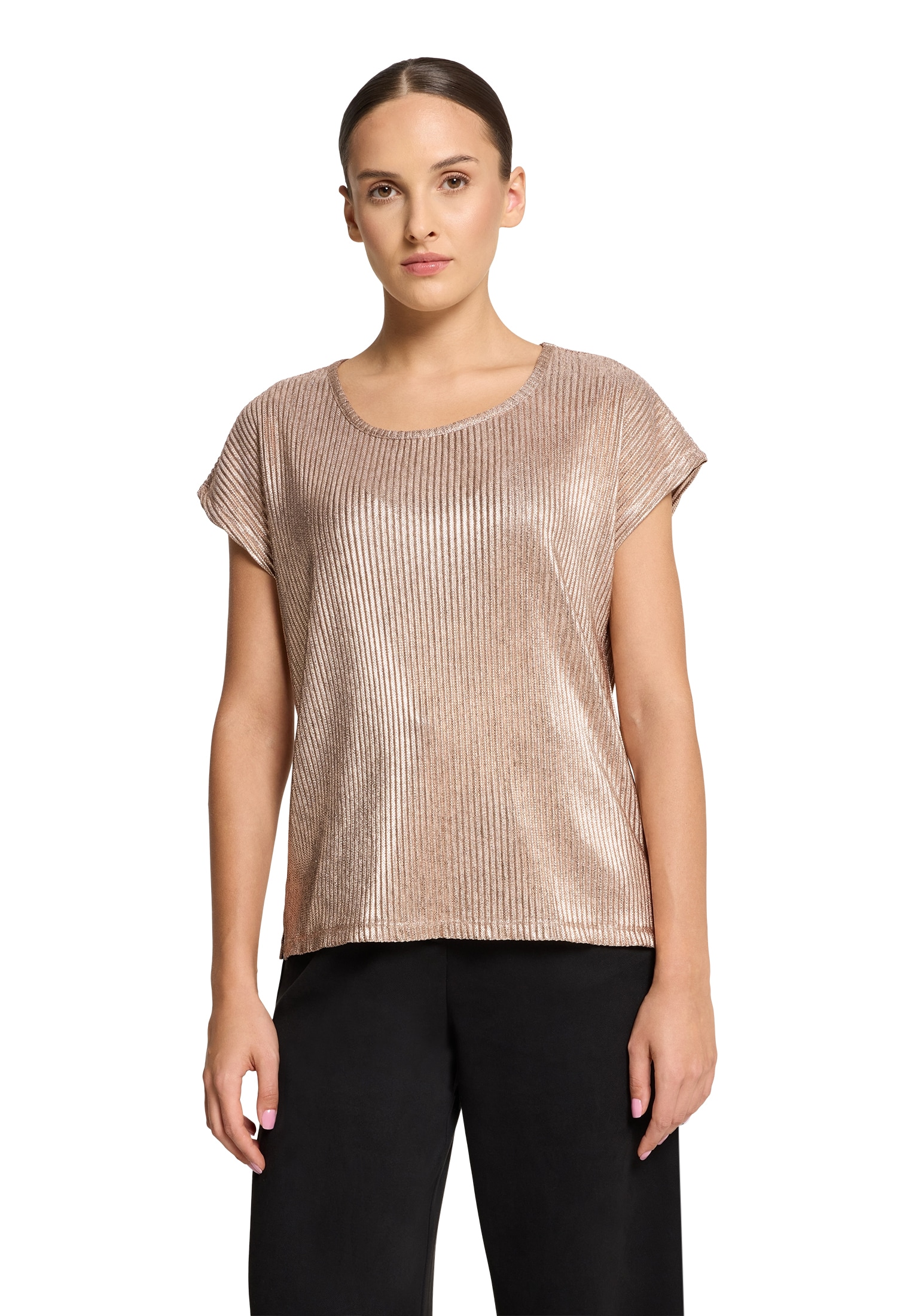 Betty Barclay Kurzarmshirt "Damen Casual-Shirt mit Glanzeffekt", 1 Stk. Fol günstig online kaufen