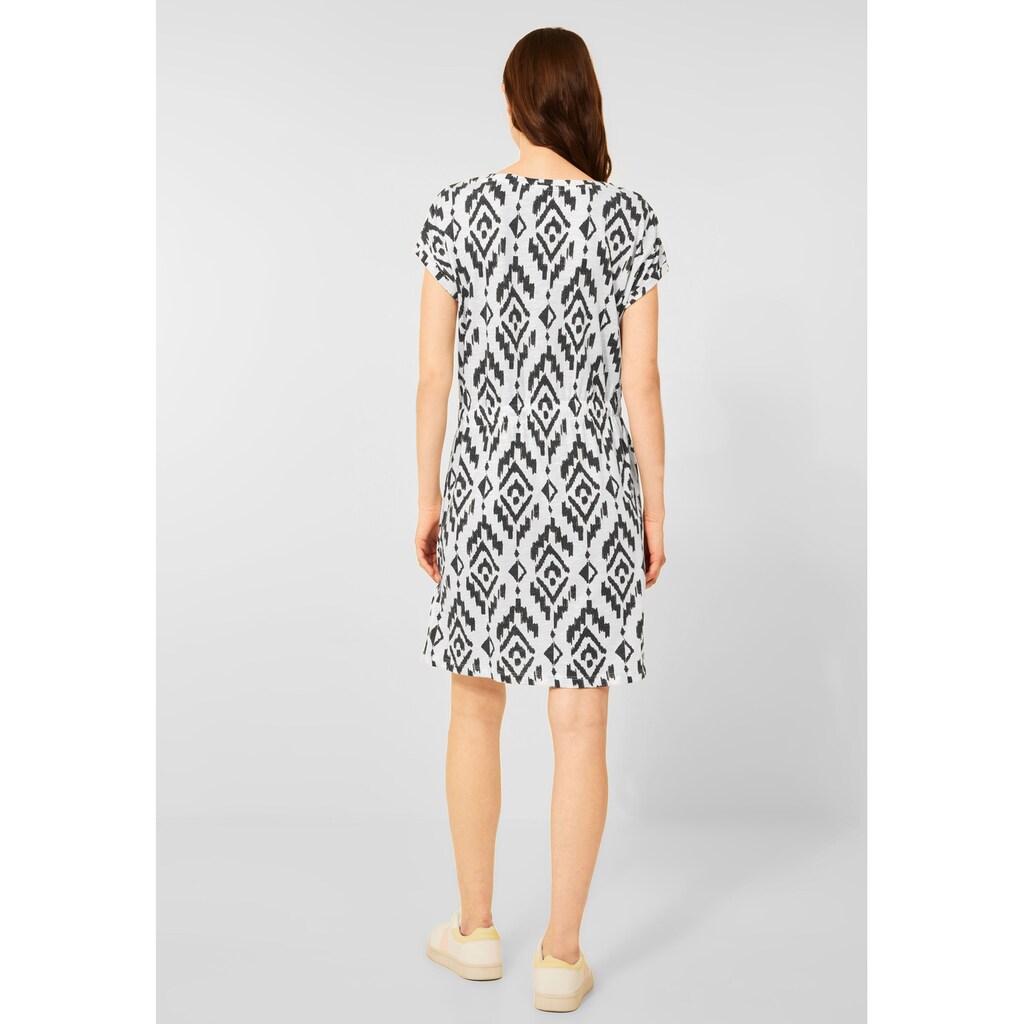 Damenmode Kleider Cecil Jerseykleid, mit Ethno-Print weiß Damenmode Kleider Cecil Jerseykleid, mit Ethno-Print weiß