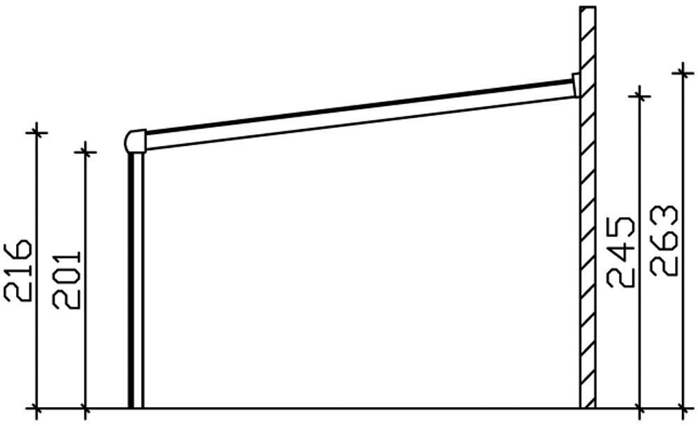 Skanholz Terrassendach »Monza«, Bedachung Verbund-Sicherheits-Glas, Aluminium