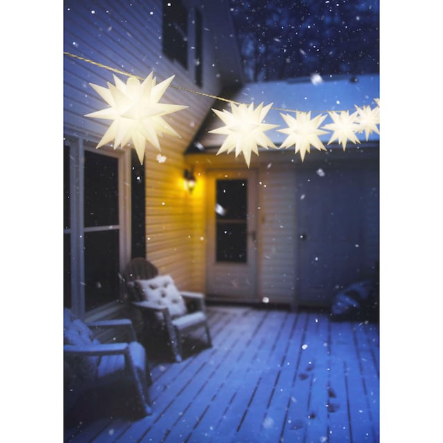 my home LED-Lichterkette »Dion, Weihnachtsbeleuchtung mit Sternen«, 10 St.- flammig, mit Timer, Weihnachtsdeko für den geschützen Außenbereich kaufen |  BAUR