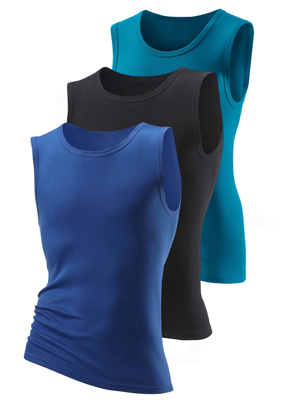 Thumbnail - H.I.S Muscleshirt, 3 Stk. aus weicher Feinripp-Qualität