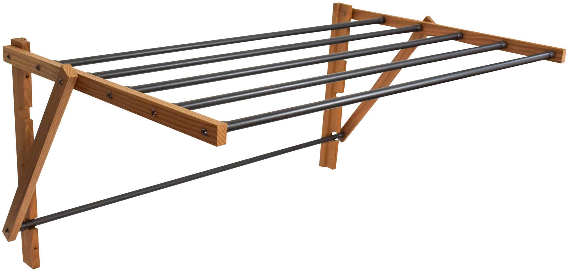 Bischof Wandwäschetrockner "Kraftpaket" Eschenholz/Metall, 4 m Trockenlänge günstig online kaufen