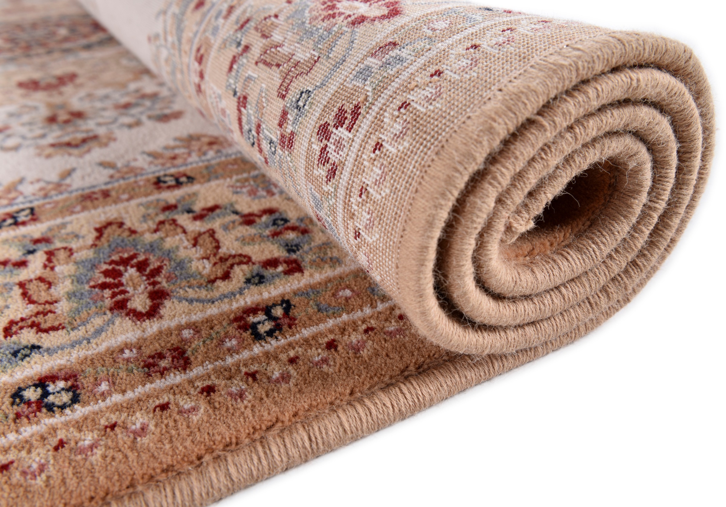 Wollteppich THEKO "Dolna - 809", beige, B:50cm H:10mm L:80cm, Schurwolle, Teppiche, Kurzflor, reine Wolle, Orient-Optik 3