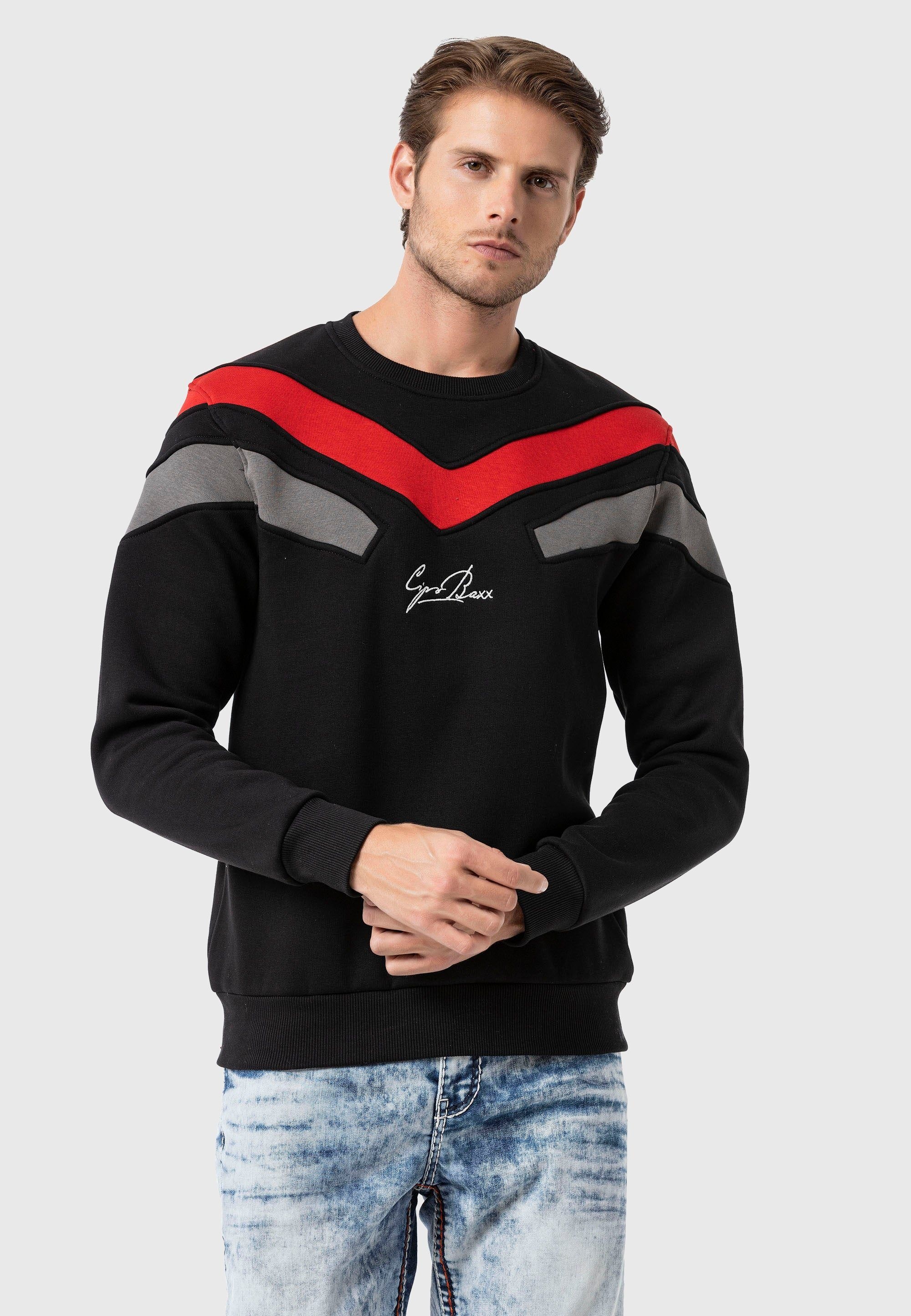 Cipo & Baxx Sweatshirt »Sweatshirts«, mit modernem Streifen-Design